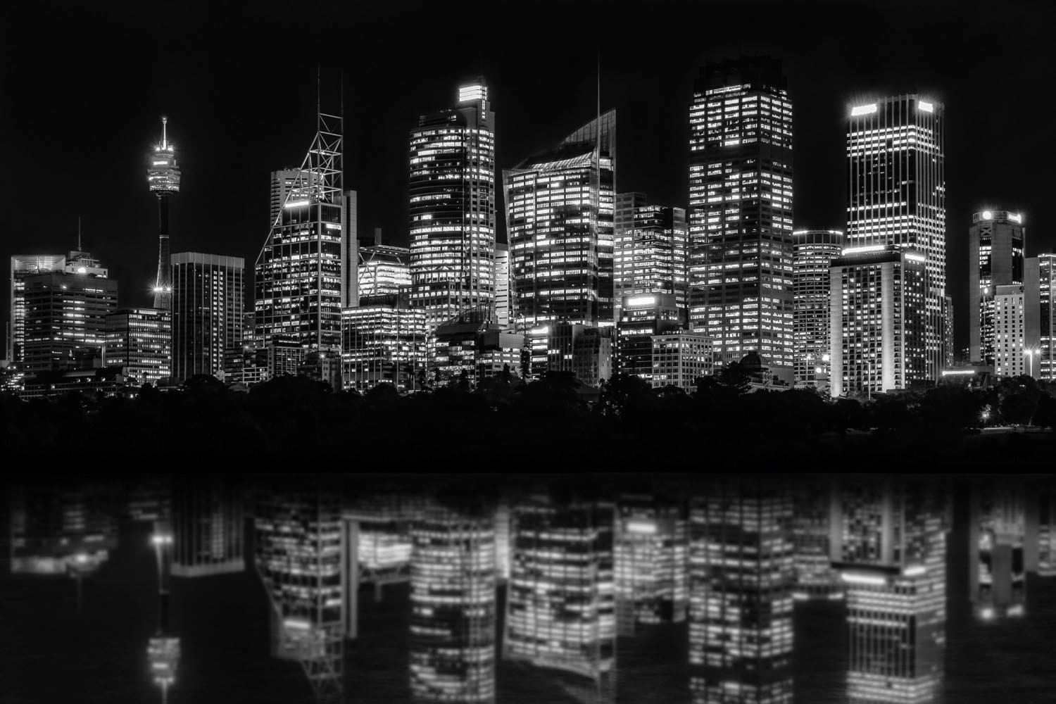 Image of queence Acrylglasbild "Hochhäuser" Amerika Bilder von Amerika Gebäude New York Schwarz-Weiss Skyline Städte Fine Art-Print in Galeriequalität