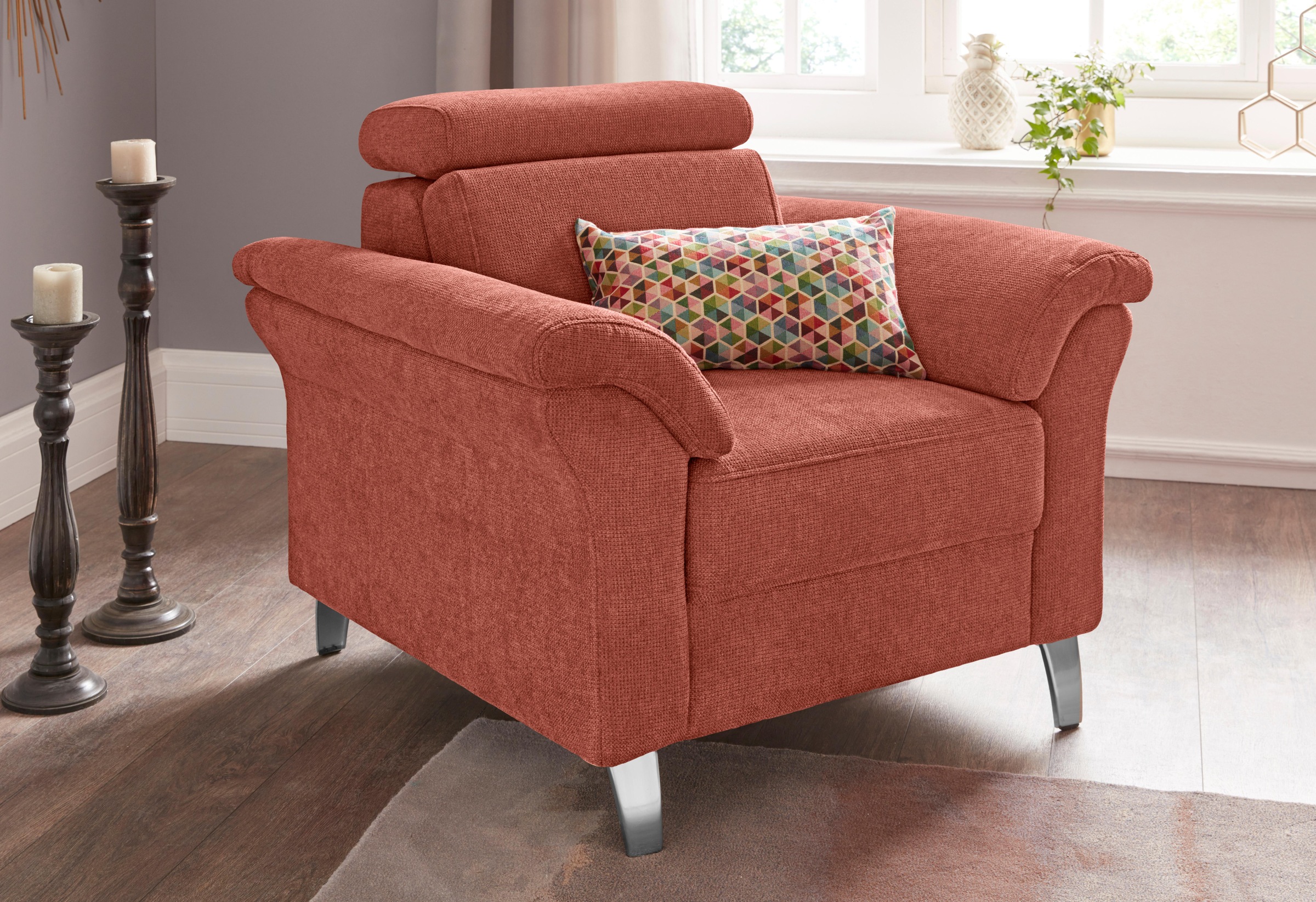 sit&more Sessel »Arngast«, inklusive Federkern und Kopfteilverstellung