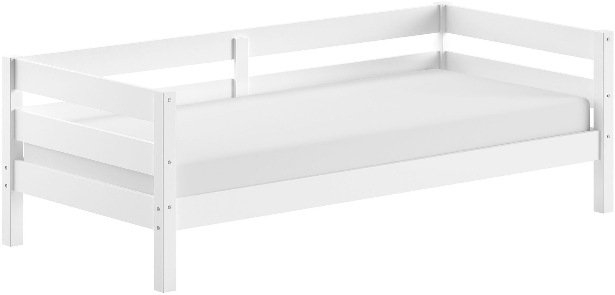 Vipack Lit de jour »Margrit, mit zeitlosem Design universell einsetzbar« Surface de couchage 90 x 200 cm, incluant sommier à lattes roulantes et conversion latérale,  lit en bois massif stable, disponible en 2 couleurs au choix
