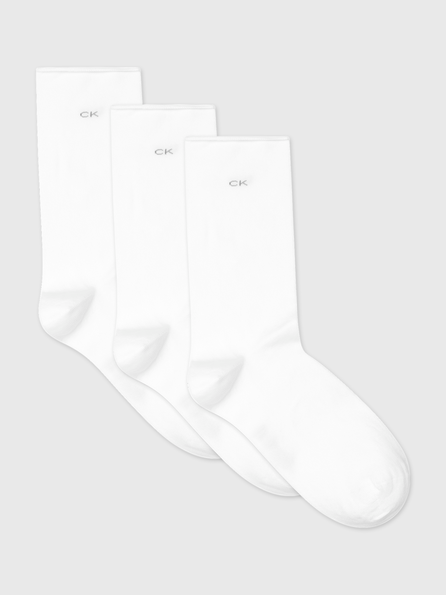 Calvin Klein Jeans Socken »CK WOMEN SOCK 3P ROLL TOP«, (3 Paar), Mit kleinem Rollrand, Einheitsgrösse passend von Gr. 37-41
