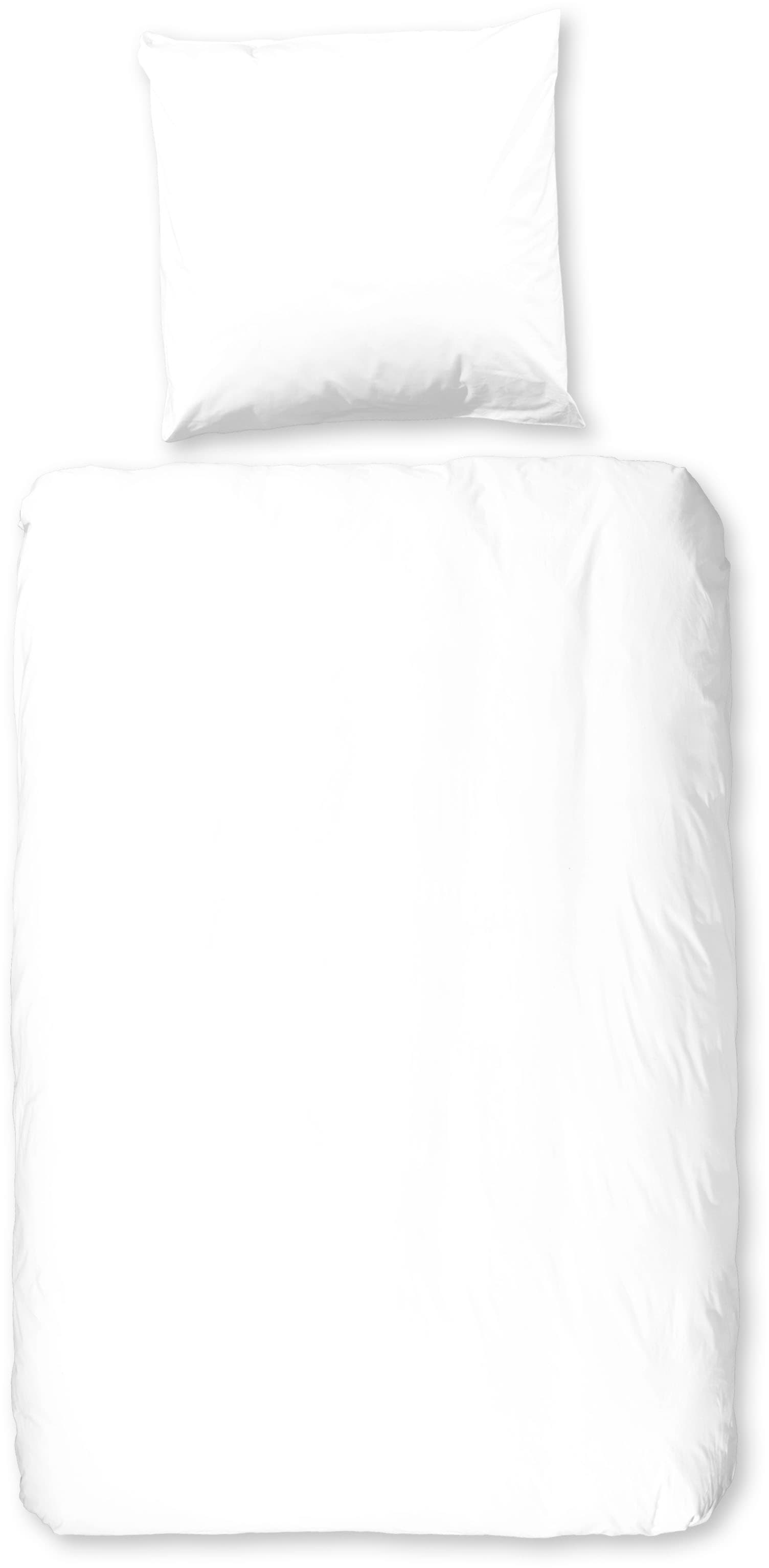 good morning Linge de lit »Flanel Uni« 2 cuis tlg. Flanell, Biber, Baumwolle, Winter, Warm, Reissverschluss, Einfarbig Uni