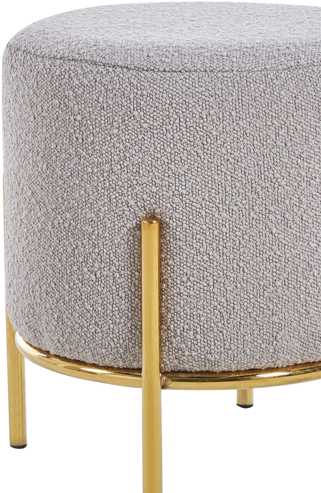 SalesFever Polsterhocker, mit Design-Gestell aus goldfarbenem Metall