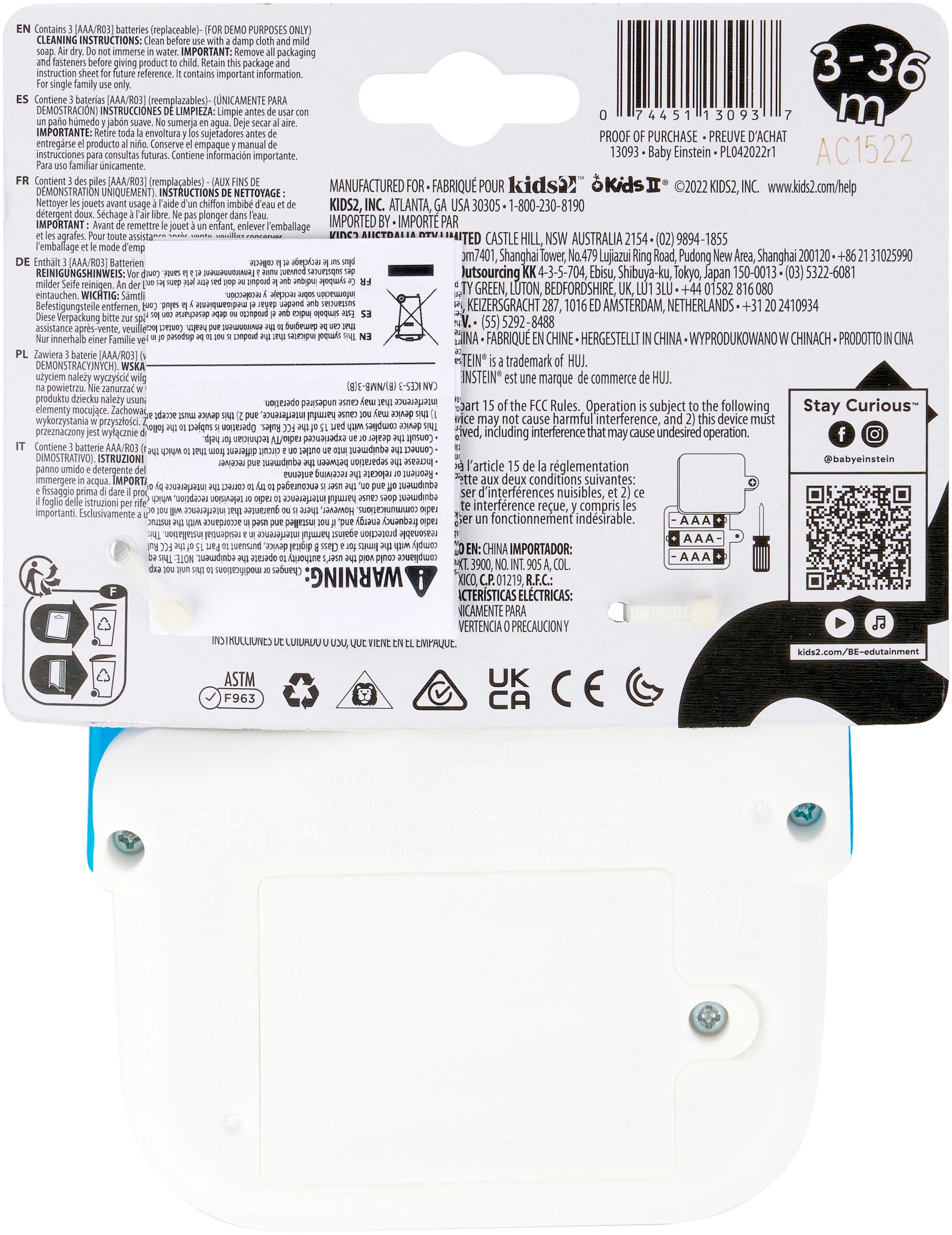 Baby Einstein Jouet instrument de musique »Petit Piano Musical Toy« mit Sound