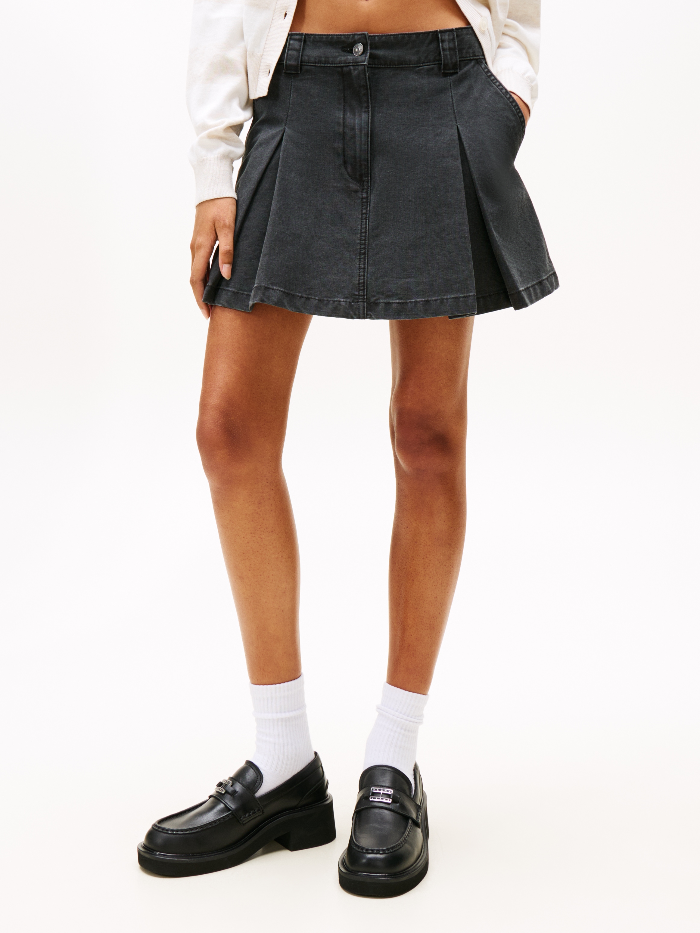 Image of Tommy Jeans Minirock "TJW CANVAS MINI PLEATED SKIRT"