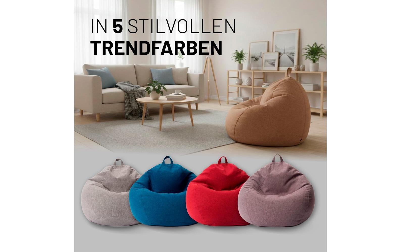 Lumaland Pouf »Comfort Line 315 l« Sitzsack für innen und aussen