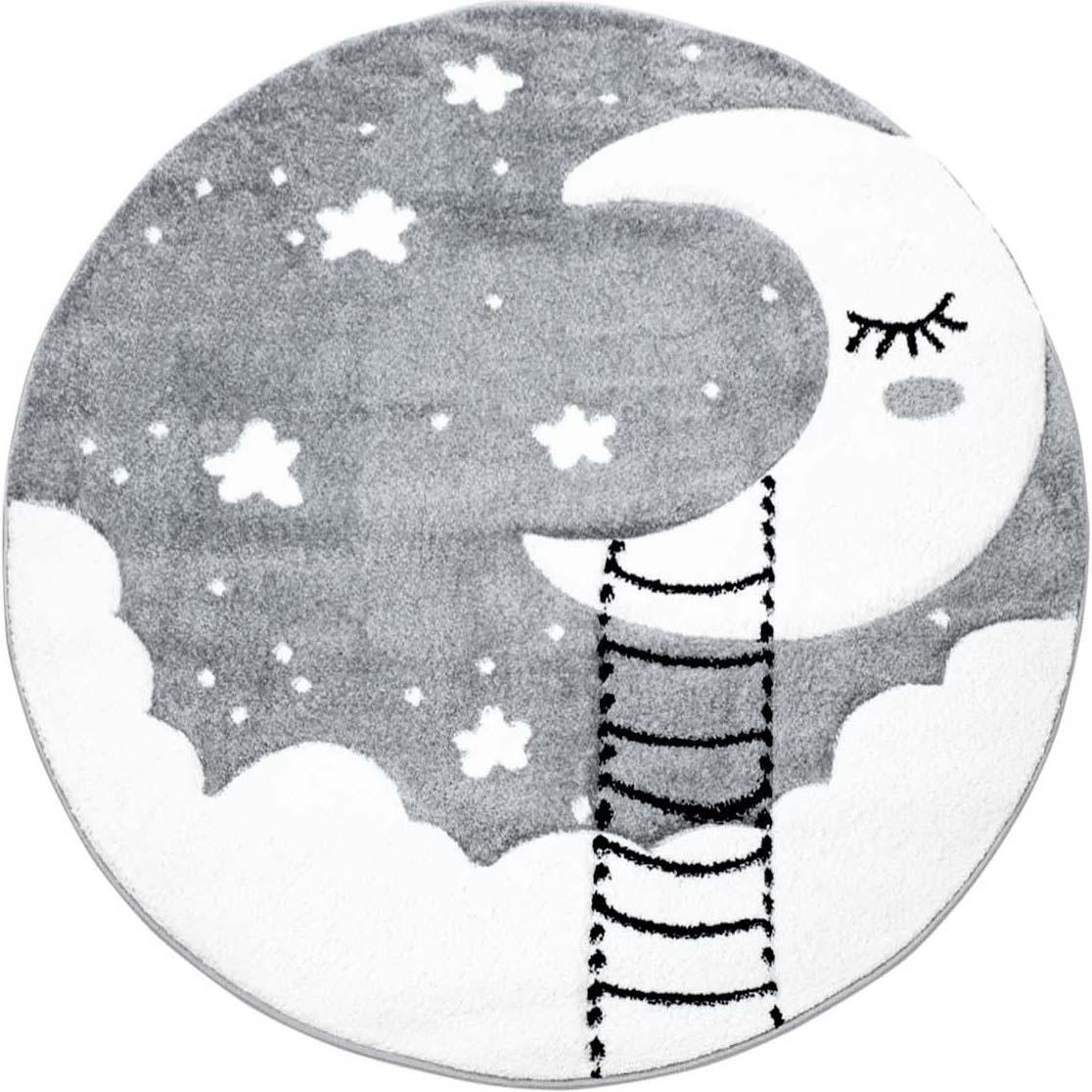 Image of Carpet City Kinderteppich »Bueno Kids 1314«, rund, 13 mm Höhe, Spielteppich, Mond, 3D-Effekt, Weicher Flor, Pflegeleicht, Kinderzimmer bei Ackermann Versand Schweiz