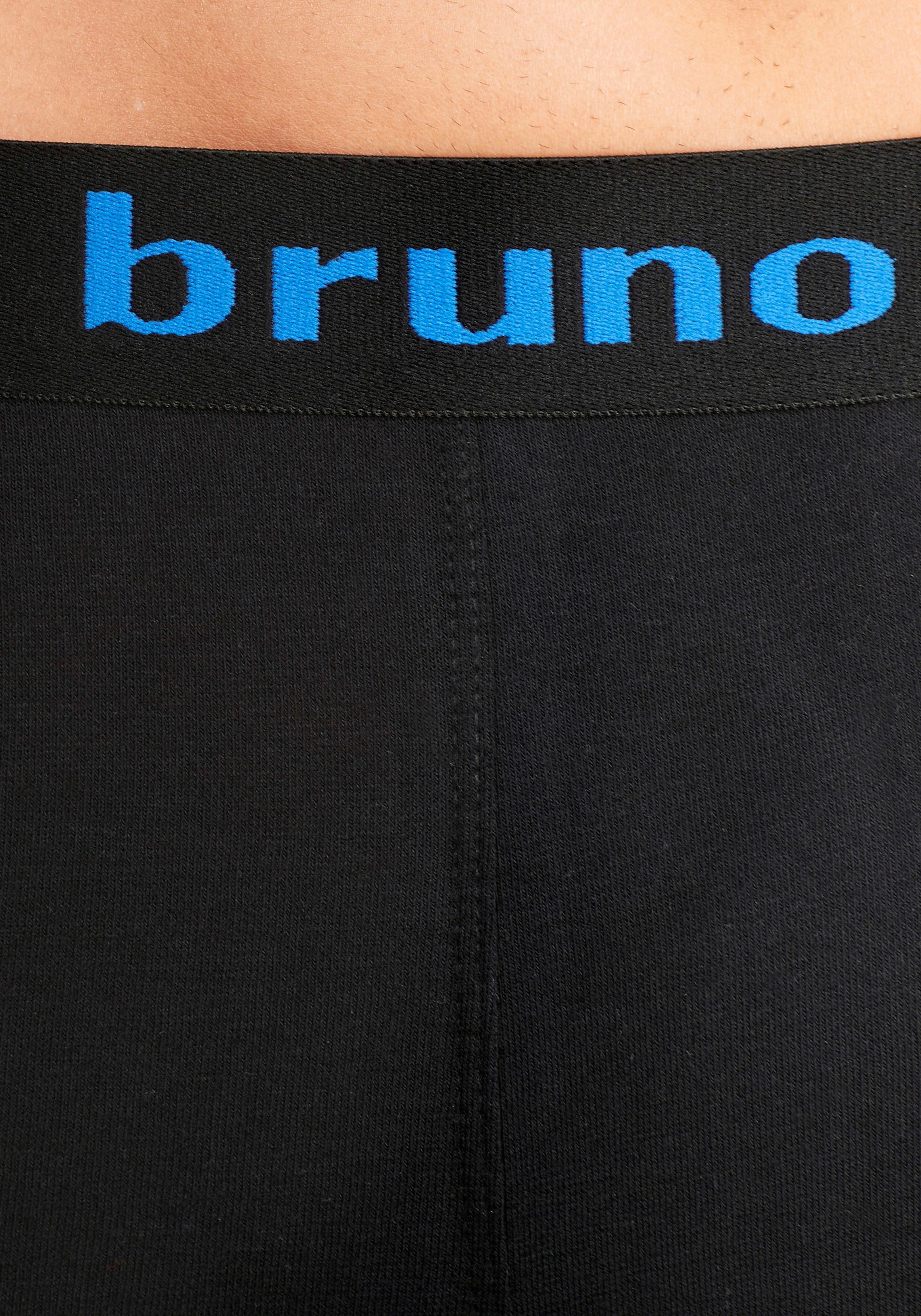 Bruno Banani Langer Boxer »Unterhose für Herren«, (Packung, 4 St.), mit auffälligem Logobund