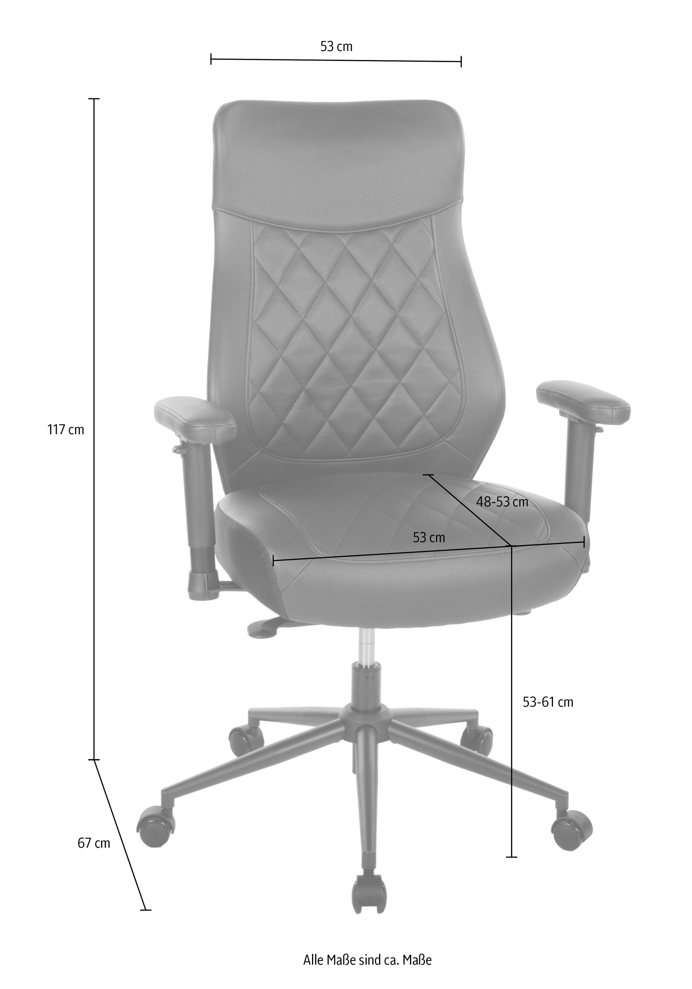 Duo Collection Chaise de bureau »TURSI« () 1 cuisaccoudoirs 2D, réglage de la profondeur et de la hauteur d'assise, microfibre aspect cuir