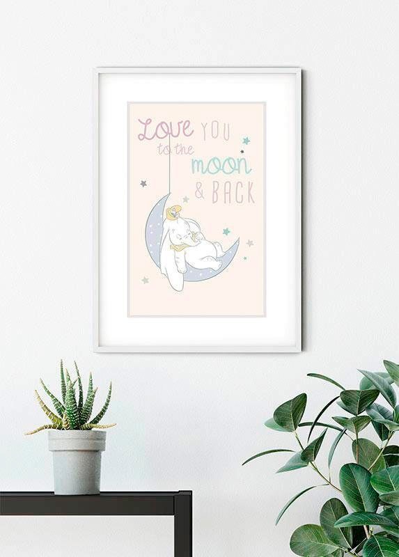 Komar Image »Dumbo Moon« 1 cuis tlg. Wandbild zur Dekoration im Kinderzimmer - ohne Rahmen