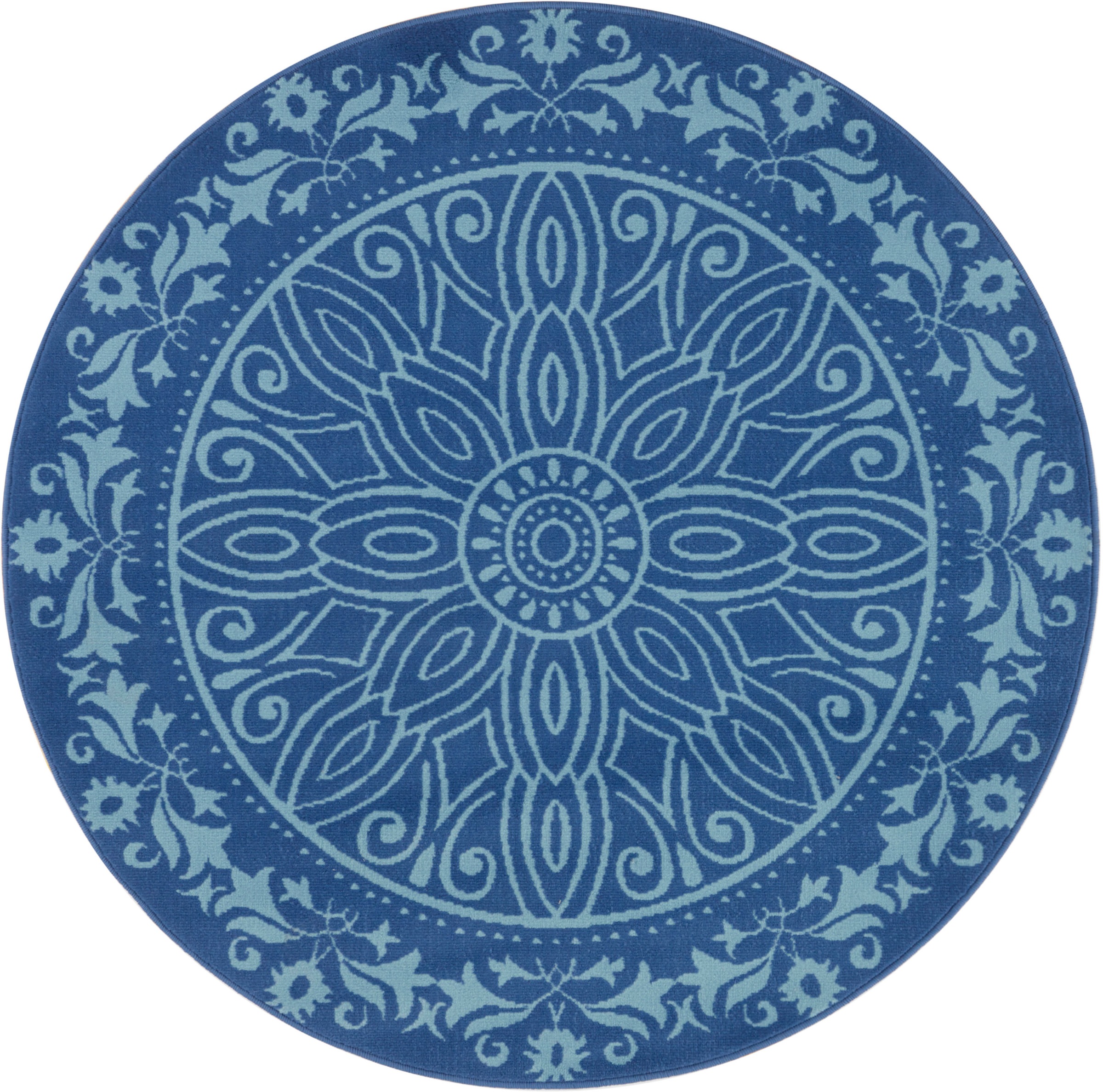 Image of Home affaire Teppich »Hugh«, rund, 8 mm Höhe, Runder Kurzflor, Mandala Design, Zwei-Farben Kombination, Wohnzimmer, Schlafzimmer, Arbeitszimmer, Robust, Pflegeleicht bei Ackermann Versand Schweiz