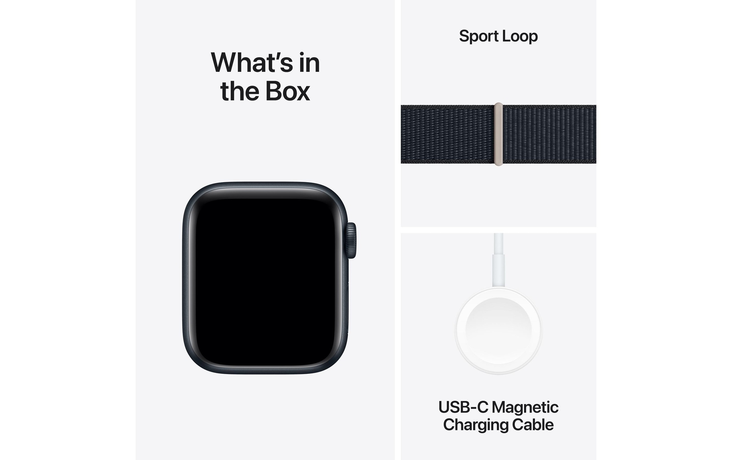 Apple Smartwatch »SE GPS, Aluminum mit Sport Loop«, 32 GB,)