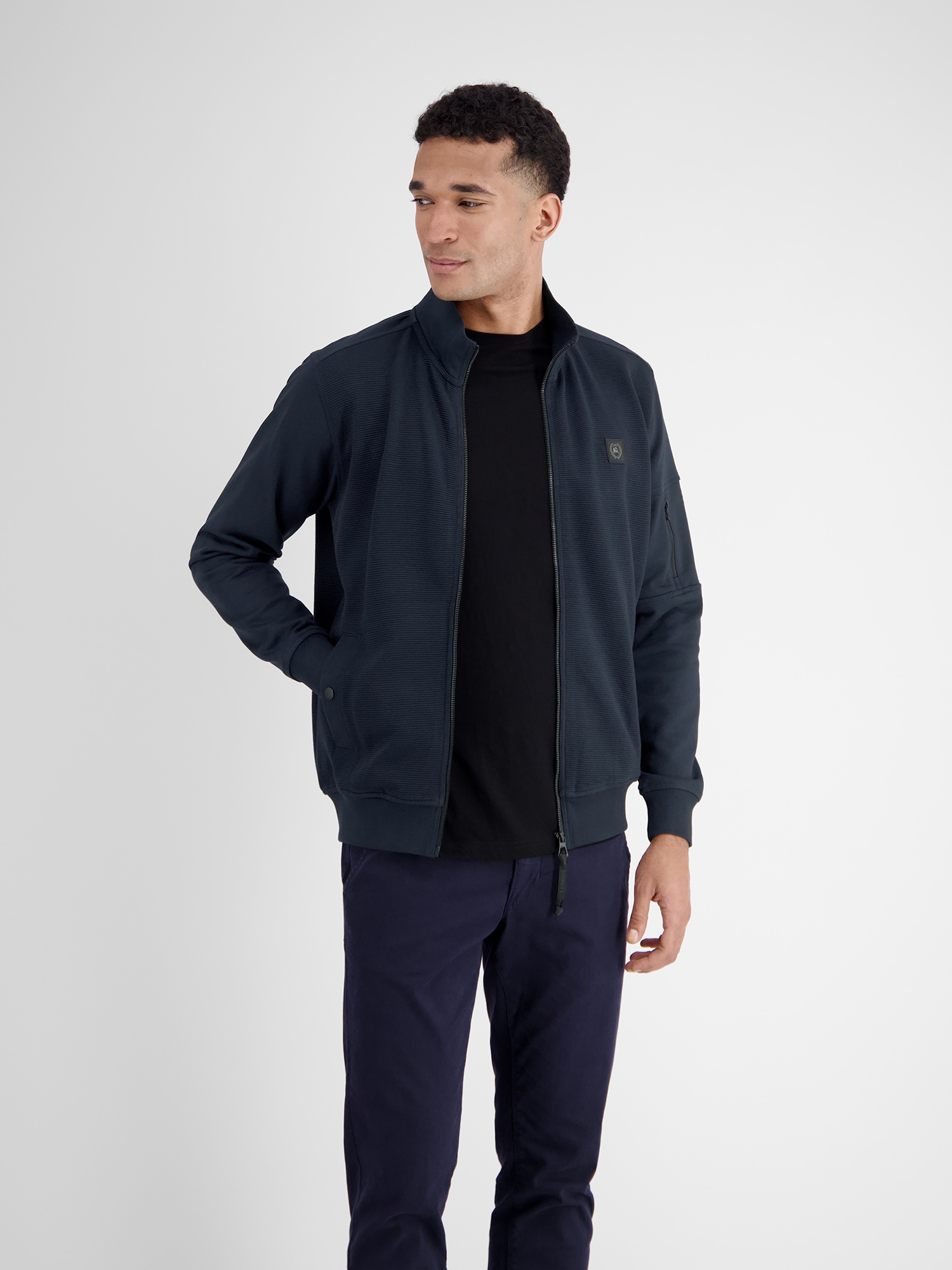 LERROS Sweatjacke »Herren Sweatjacke in Struktur-Baumwollqualität«