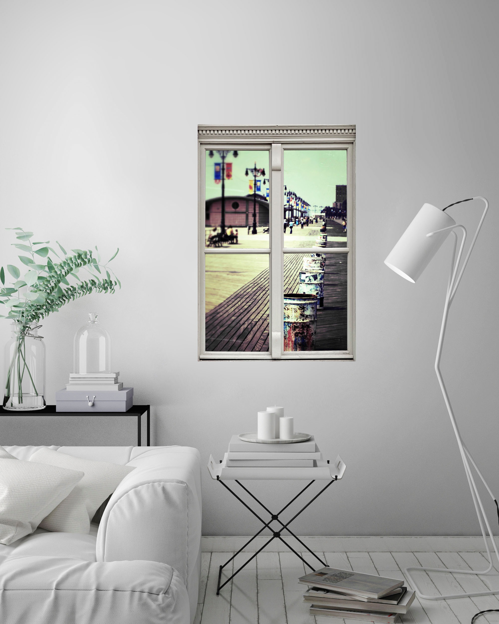 queence Wandsticker »Fussgängerzone« Wandsticker, Wandbild, selbstklebend, 3D, Fenster