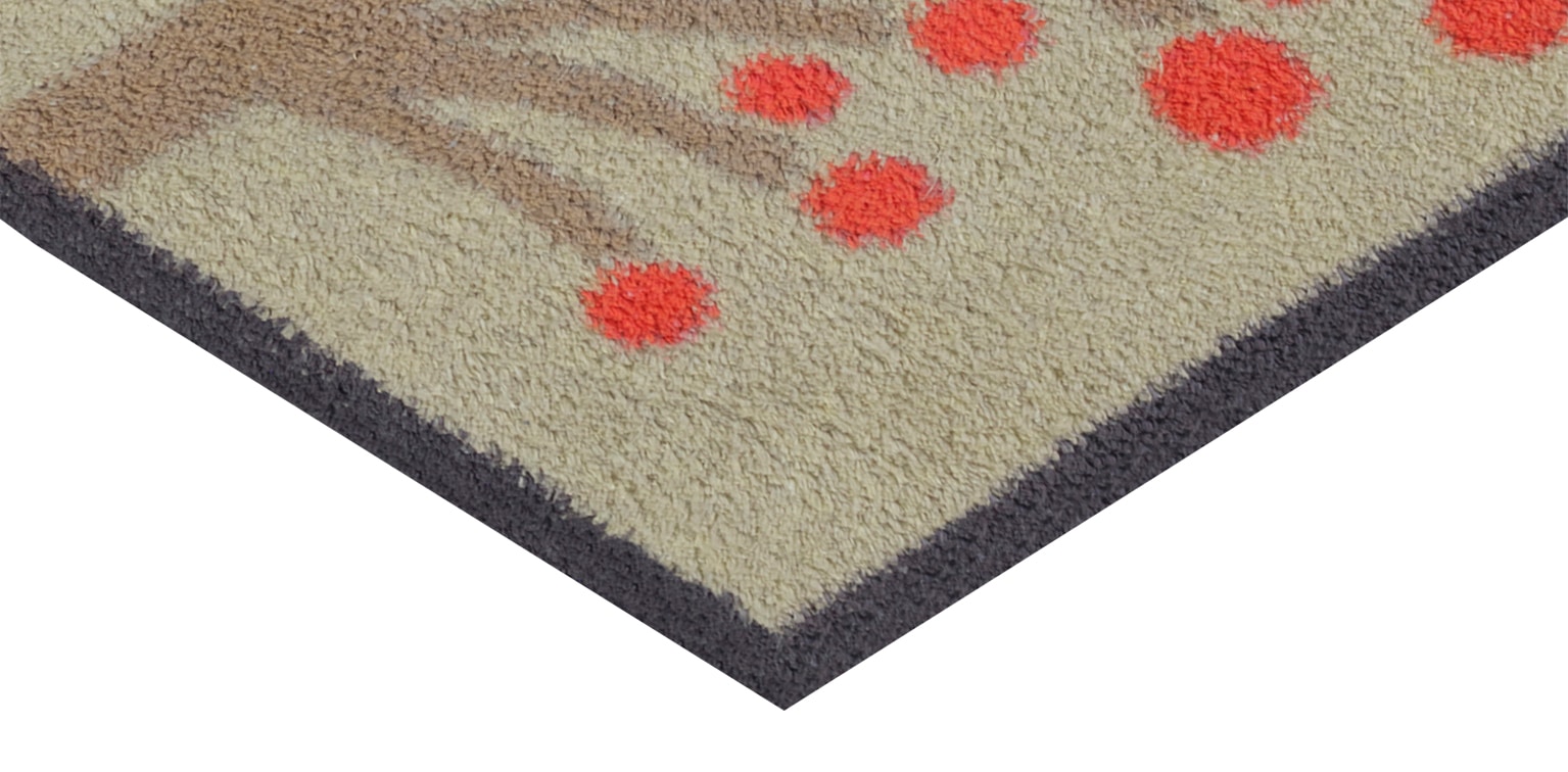 Turtle Mat Tapis de sol »Red Robins« Rectangulaire 9 mm Höhe lavable et compatible sèche-linge