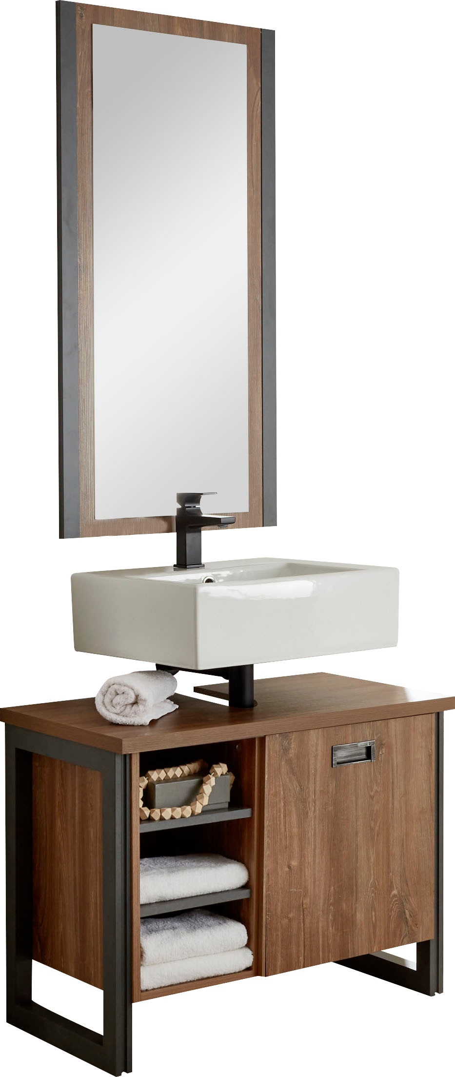 Image of Home affaire Badmöbel-Set "Detroit, Bad im Industrialdesign, 2-teiliges Badezimmer" Set, 2 Stk. tlg.
