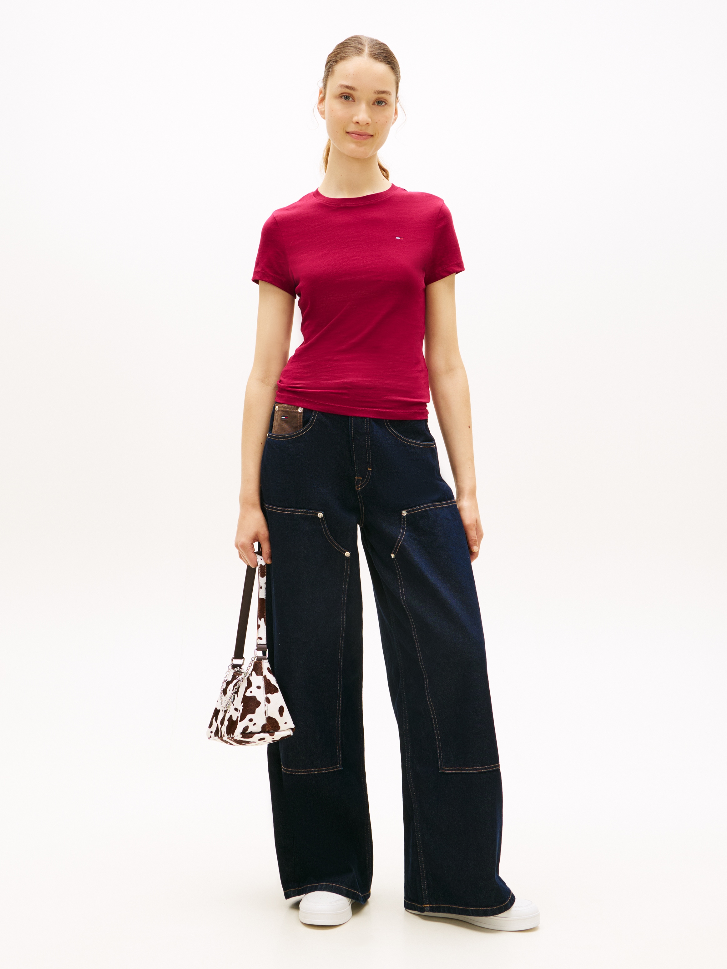 Tommy Jeans T-shirt à manches courtes »TJW 3PACK C-NECK TEE« Paquet, pack de 3, 3 cuis Slim, design uni