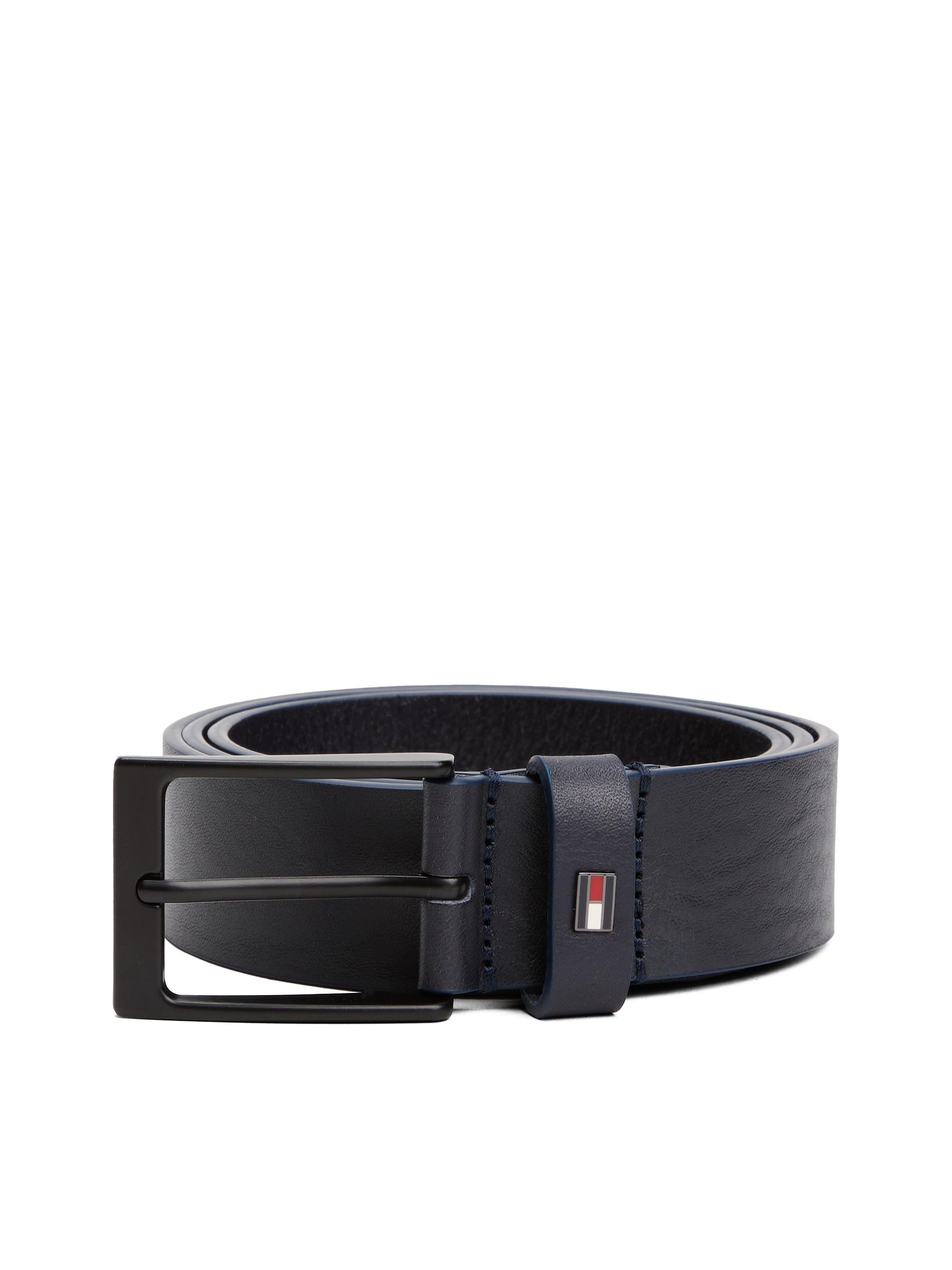 Tommy Hilfiger Ledergürtel »LAYTON 3.5 cm breit« Metallpatch, Einfachdornschliesse