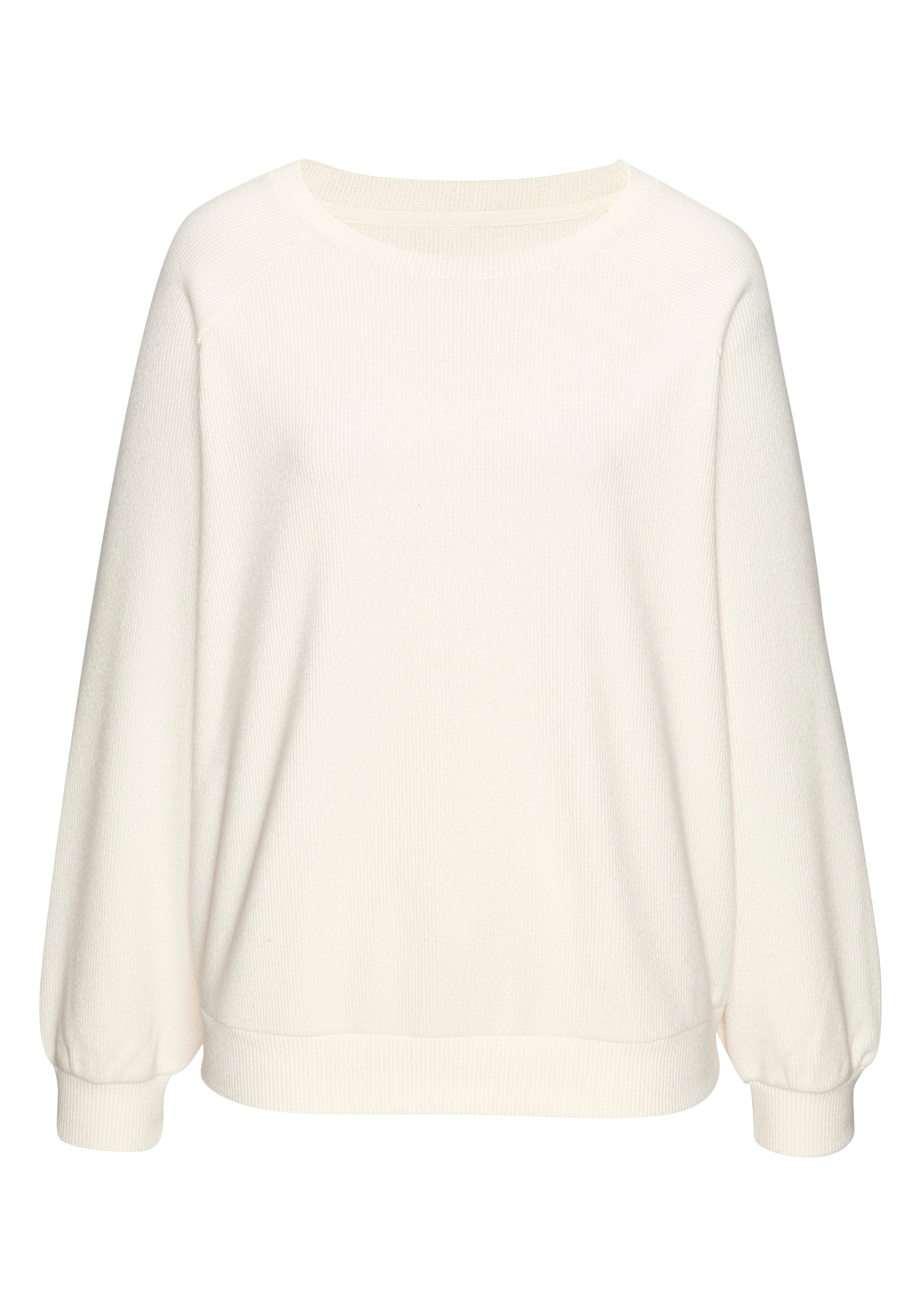 LASCANA Sweatshirt , in modischer Piqué-Optik
