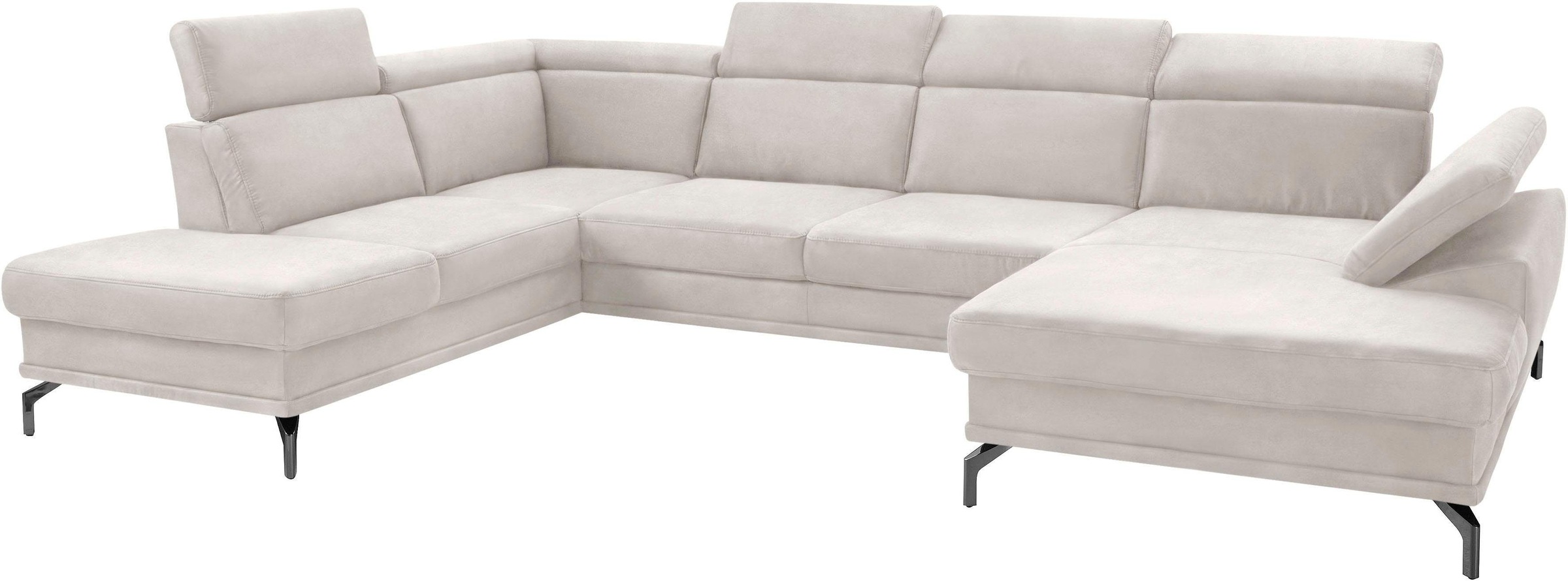 sit&more Wohnlandschaft »Scorpio U-Form«, inklusive Sitztiefenverstellung, mit Kopf- und Armteilverstellung