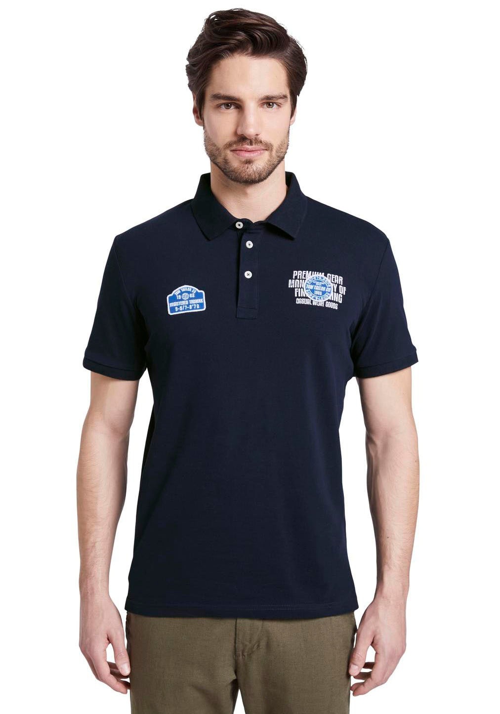 Image of TOM TAILOR Poloshirt, mit Front-Badges bei Ackermann Versand Schweiz