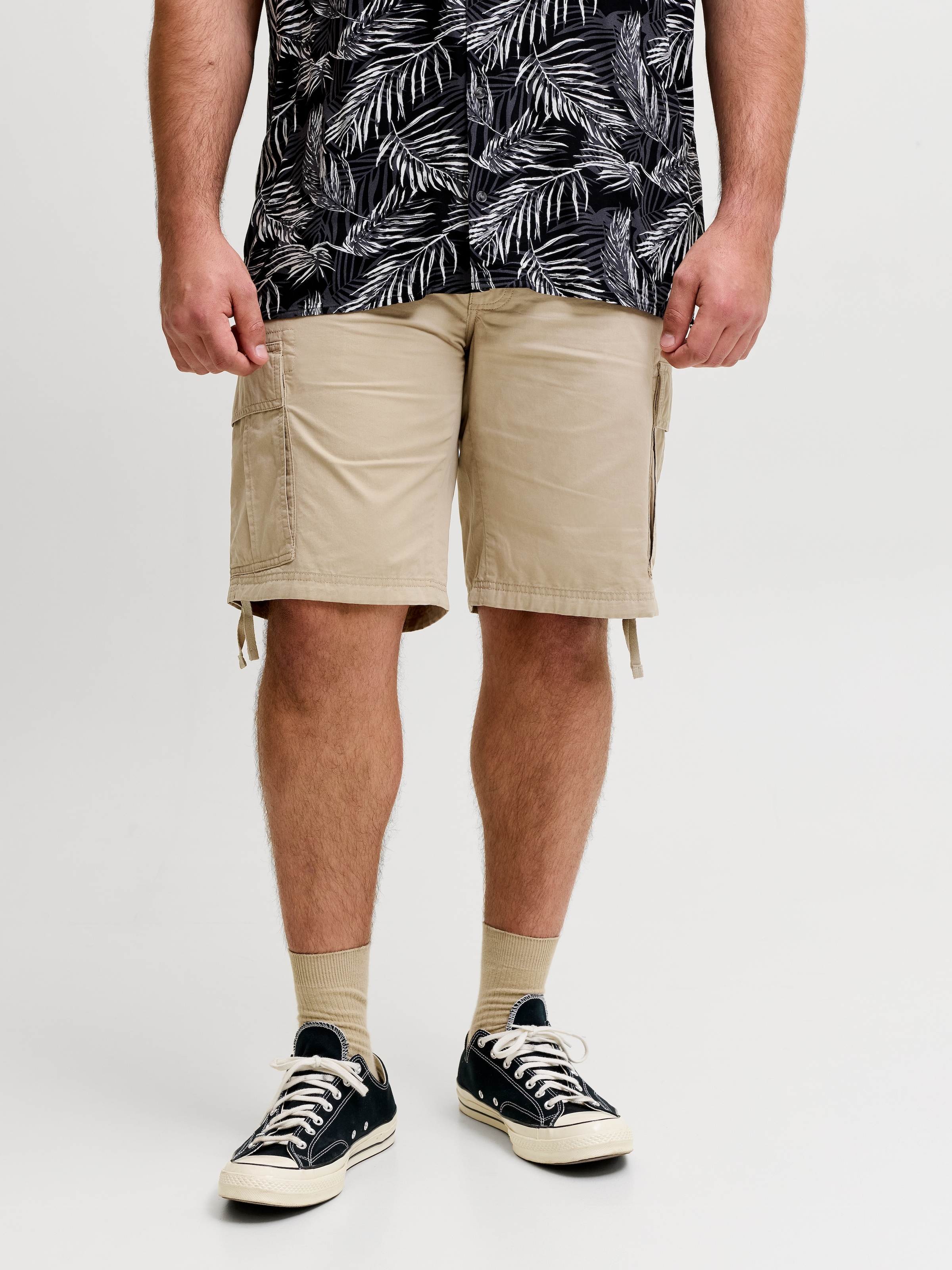 Jack & Jones PlusSize Short cargo »JPSTCOLE FRANK CARGO SHORT MID SN PLS«  Avec rubans de poche
