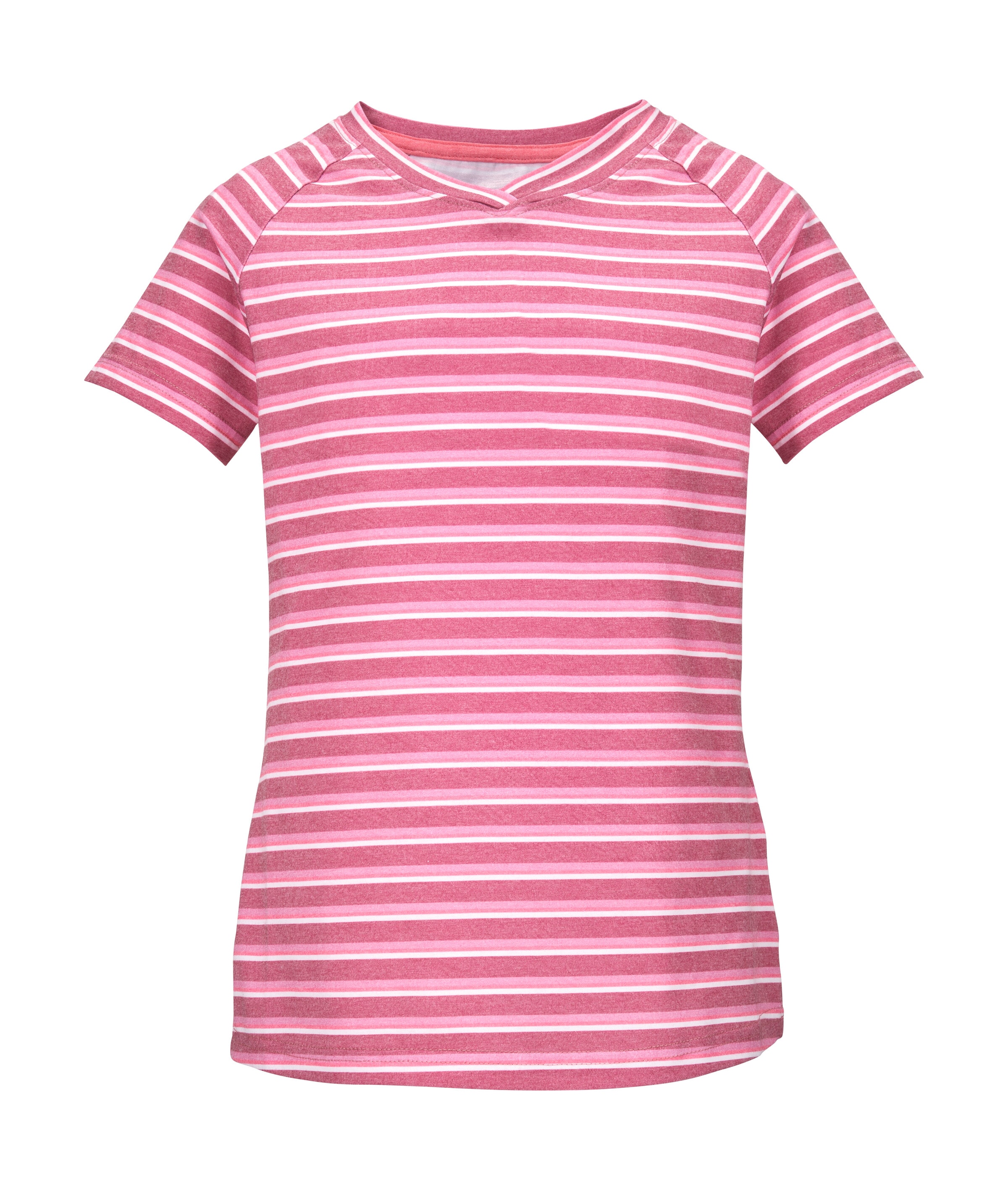 Image of Killtec T-Shirt "KOS 136 GRLS TSHRT" Mädchen T-Shirt, V-Ausschnitt, Streifenmuster, Raglan-Schnitt