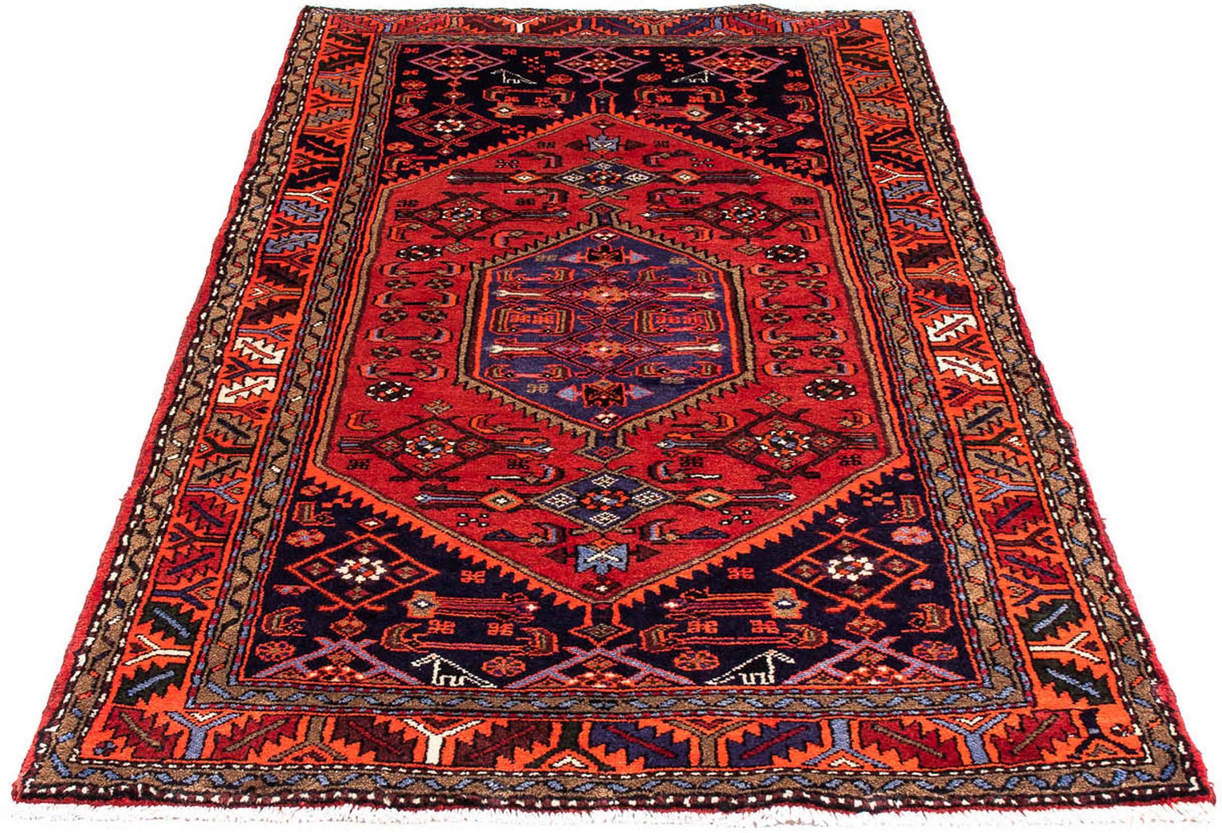 Image of morgenland Orientteppich »Perser - Nomadic - 195 x 105 cm - dunkelrot«, rechteckig, 10 mm Höhe, Wohnzimmer, Handgeknüpft, Einzelstück mit Zertifikat bei Ackermann Versand Schweiz