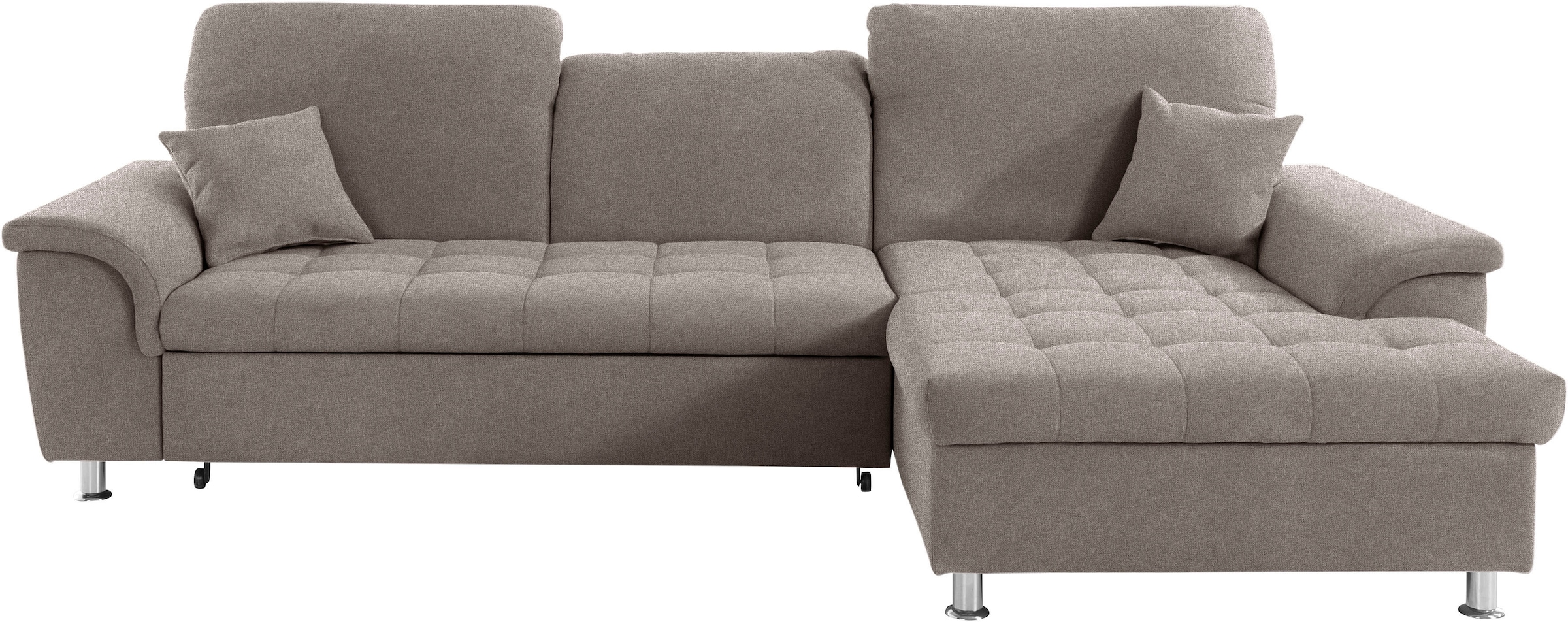 DOMO collection Ecksofa »Franzi L-Form«, wahlweise mit Kopfteilverstellung (dann Tiefe: 170 cm)