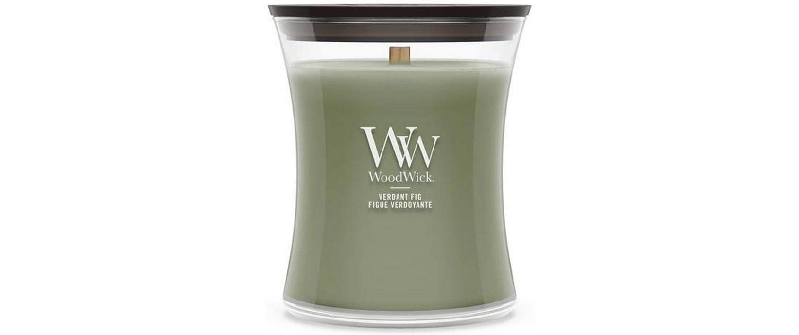 Image of Woodwick Duftkerze "Verdant Fig Medium Jar"