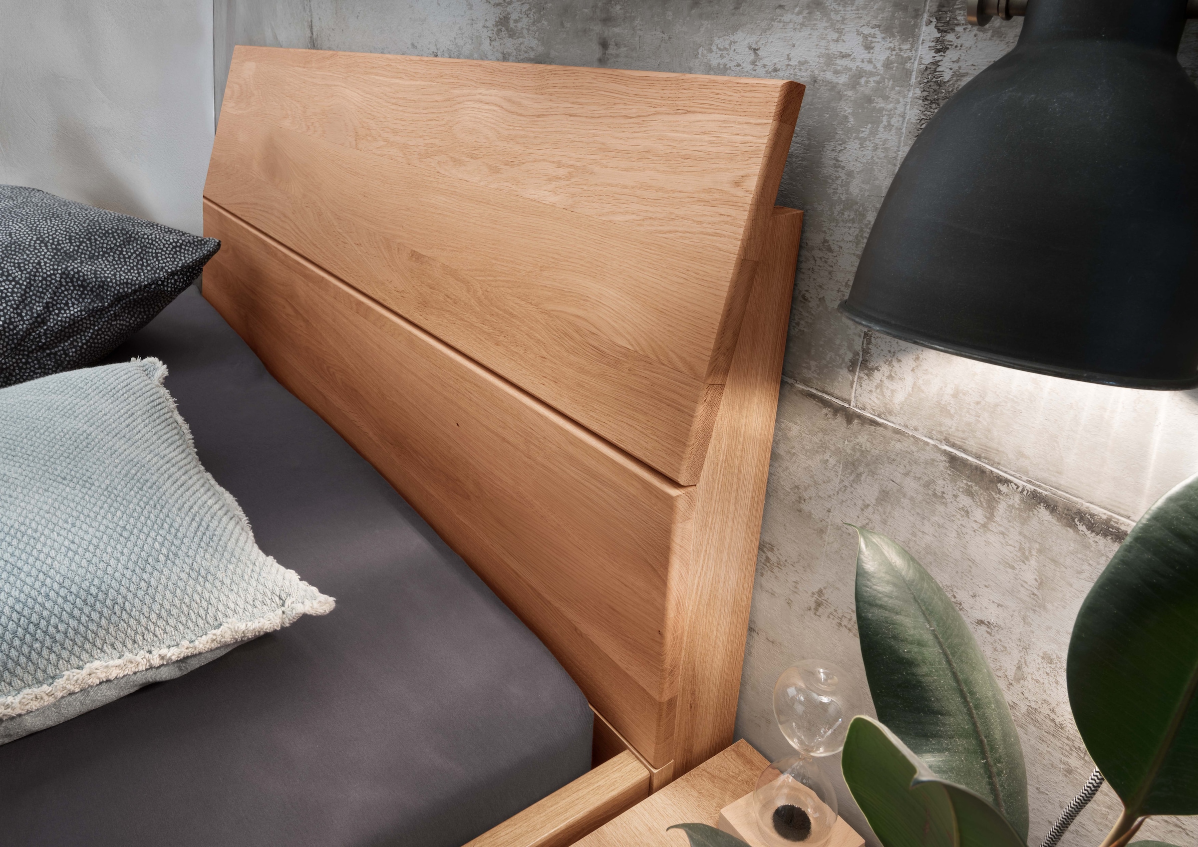 WIEMANN Lit en bois »Cardiff, Bettgestell, Bettrahmen, teilmassiv Erle« Belastbarkeit 110/220 Kg, 4-fache höhenverstellbar, MADE IN GERMANY,  Kopf- und Fussteil aus Massivholz in Erle, verschiedene Grössen