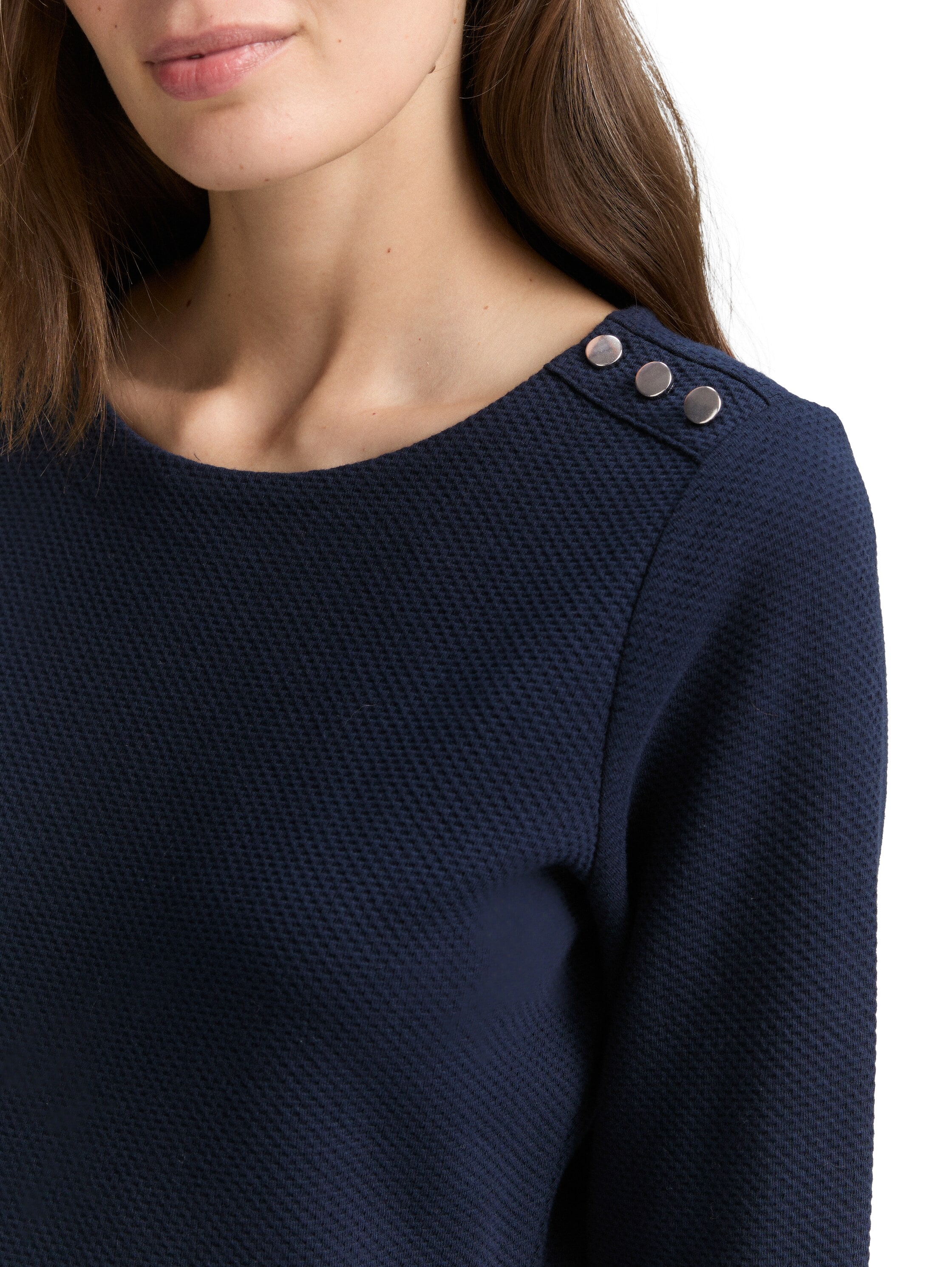 TOM TAILOR Jerseykleid, Sommerkleid mit Knopf-Details