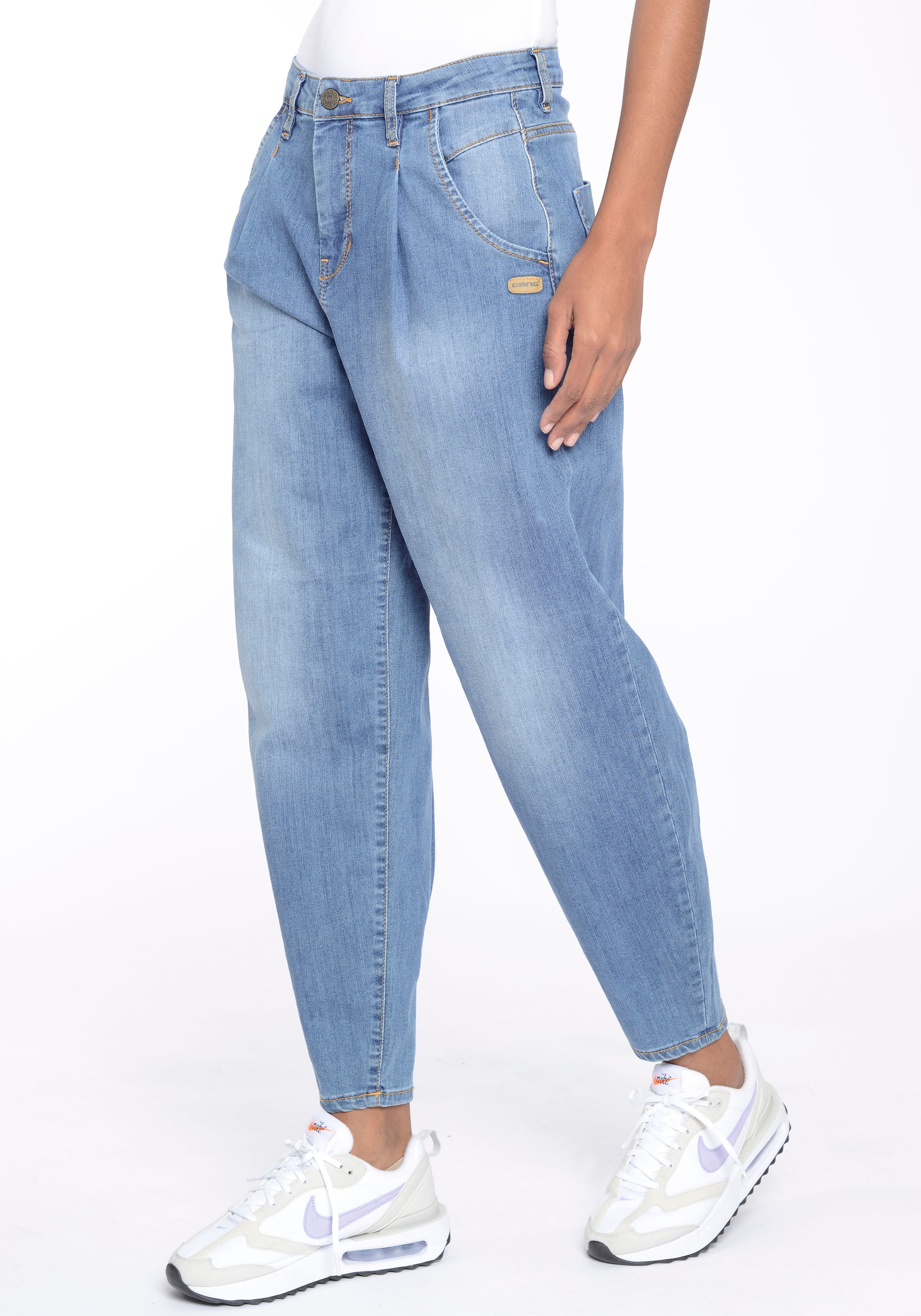 kaufen versandkostenfrei cooler Jeans GANG Fit Bequeme »94SILVIA«, ♕ in Ballon Used Waschung