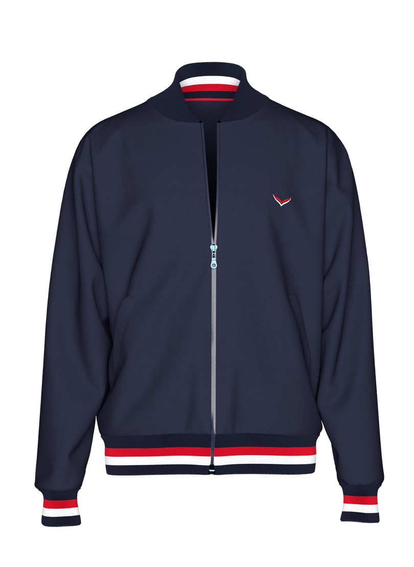 Trigema Sweatjacke »TRIGEMA Collegejacke mit kontrastfarbigen Elementen« 1 Stk.