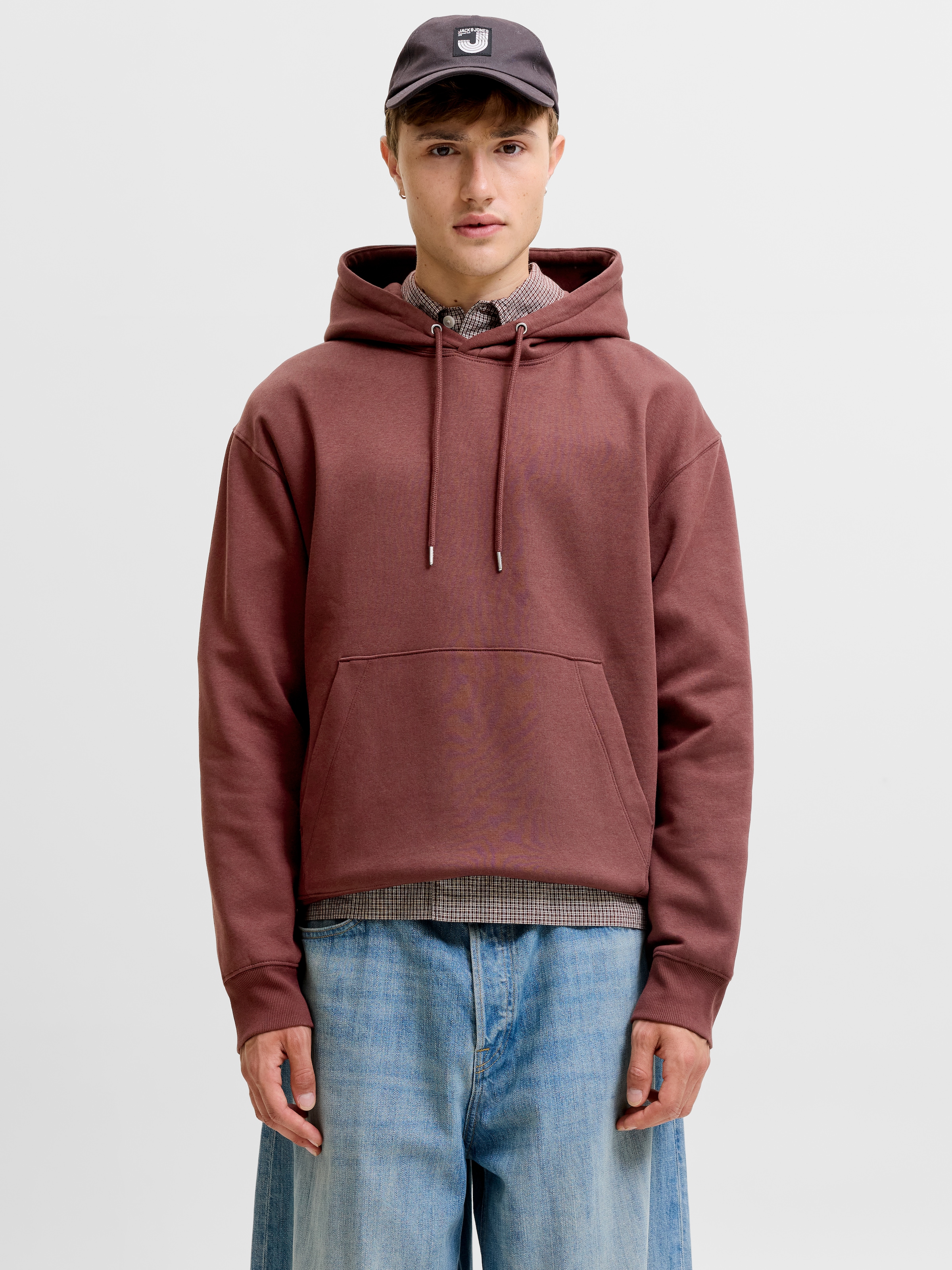 Image of Jack & Jones Kapuzensweatshirt "JJEACE SWEAT HOOD NOOS", Baumwollmischung, relaxed fit