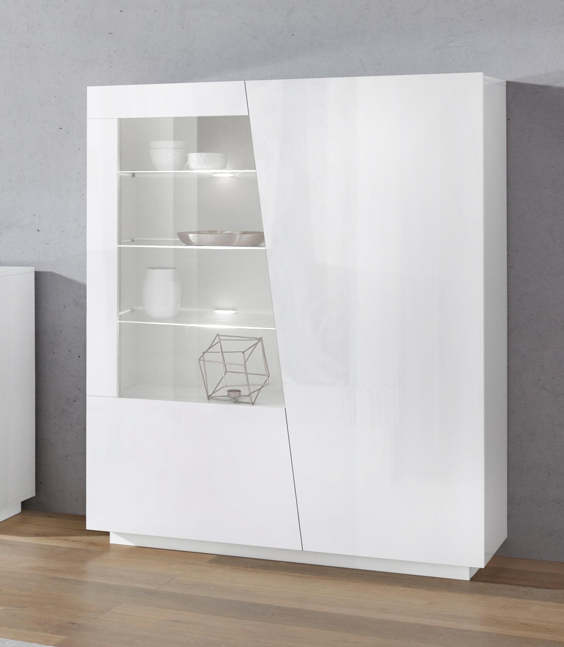 Image of Home affaire Highboard "Vega, Hochschrank, Hochkommode, Schrank" mit 2 Türen mit Glaseinsatz, Höhe 146 cm