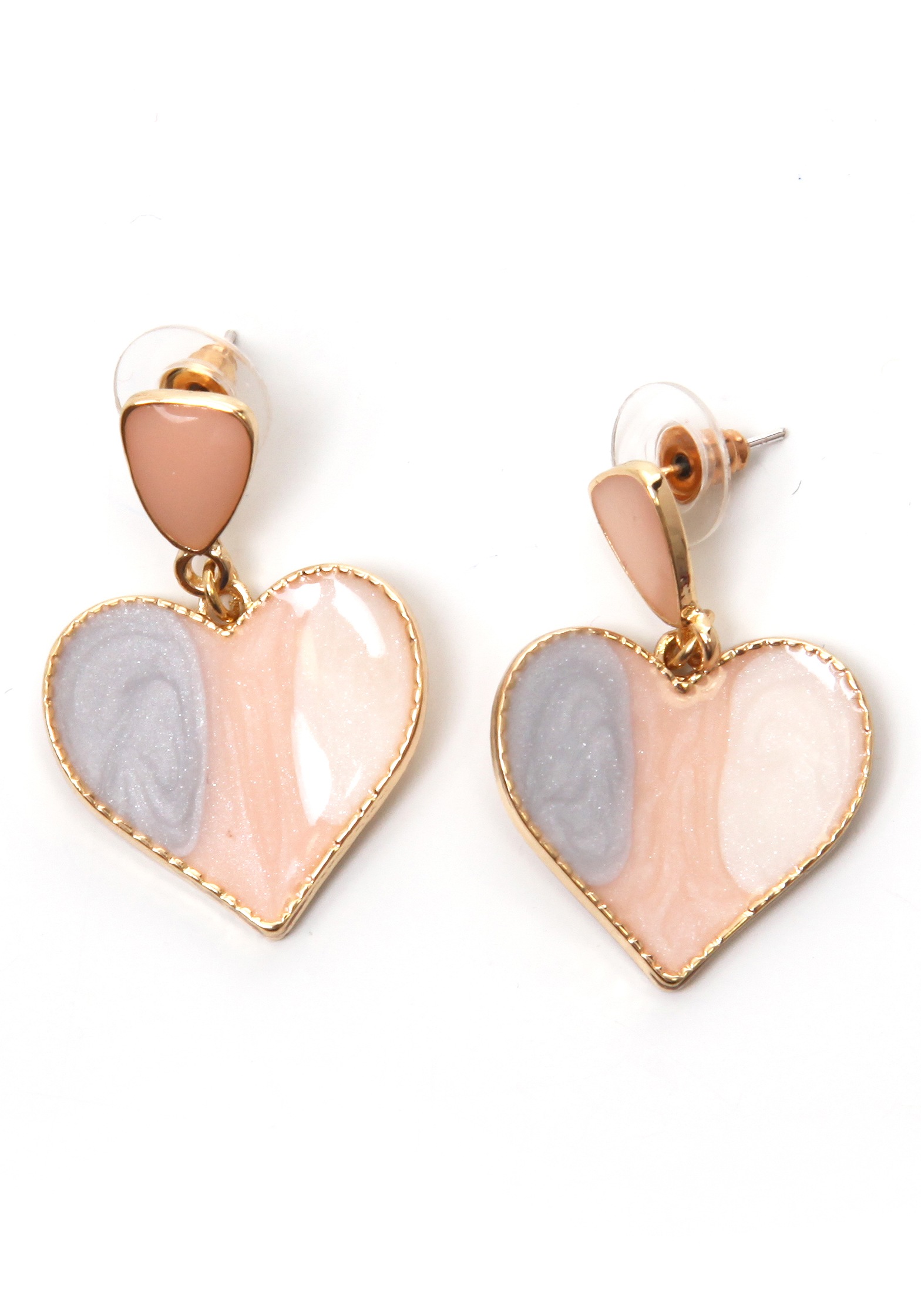 Paar Ohrstecker »Herz, Vintage, trendig«