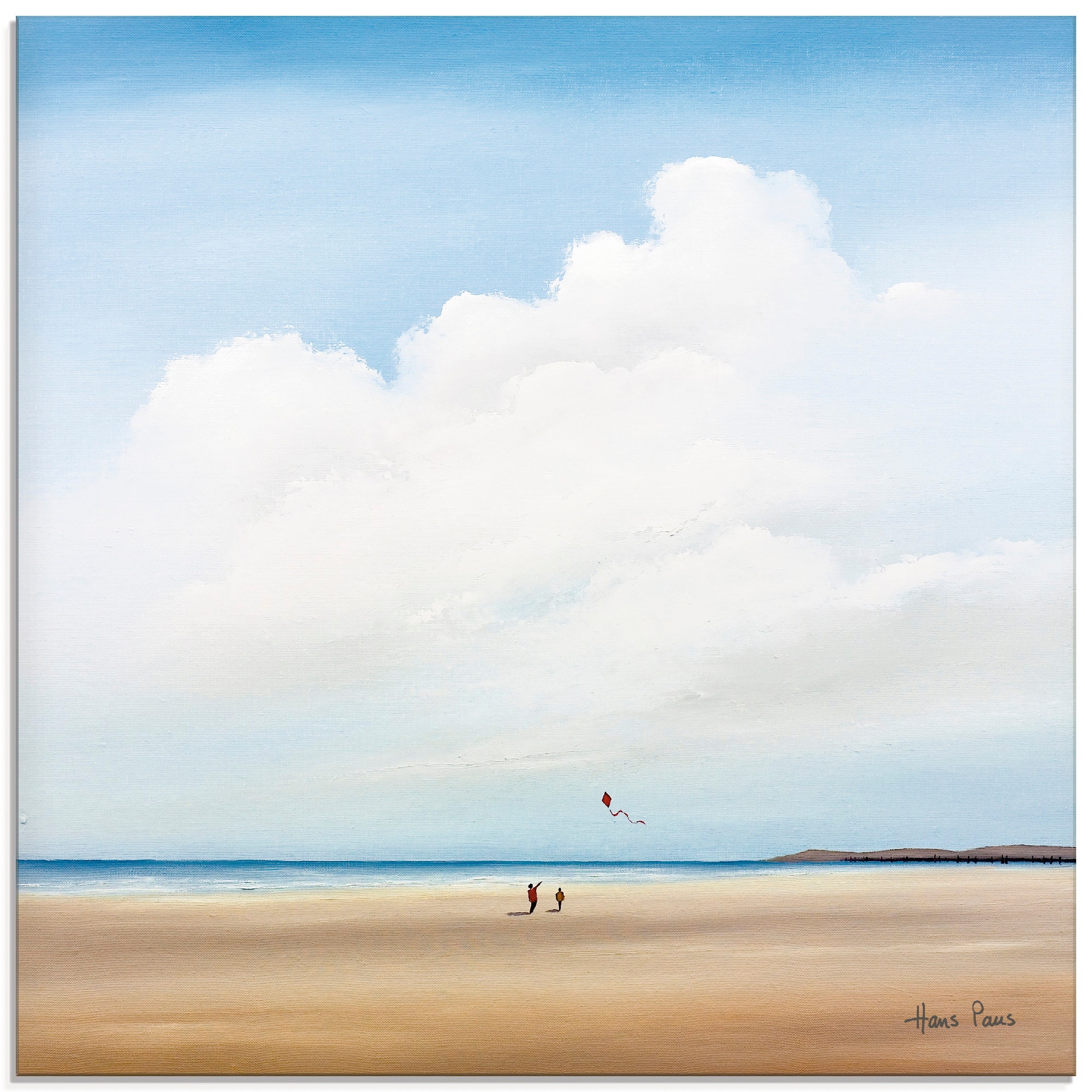 Image of Artland Glasbild »Am Strand entlang II«, Strand, (1 St.) bei Ackermann Versand Schweiz