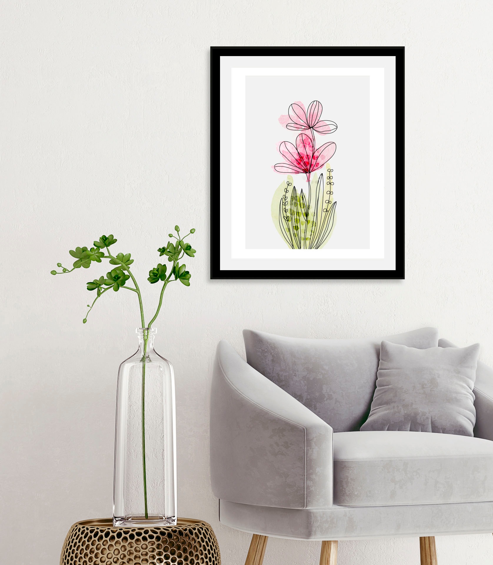Image of queence Bild "Fairy" Blumen Blumenbilder Pflanzen Pflanzenbilder 1 Stk. tlg. gerahmt