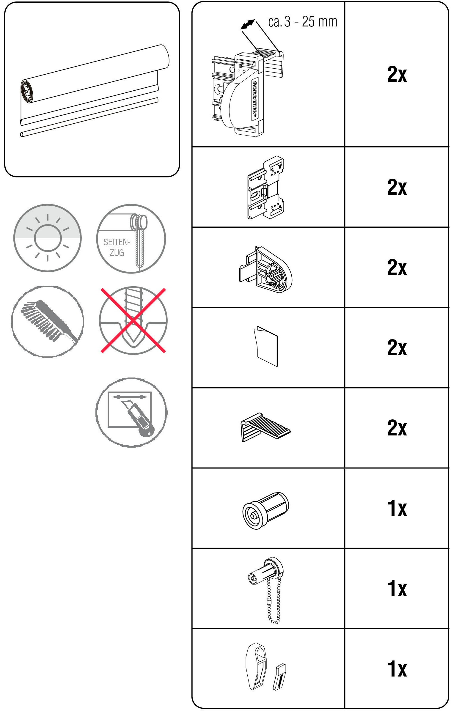 GARDINIA Seitenzugrollo »EASYFIX Rollo«, blickdicht, Sichtschutz, mit Bohren/ohne Bohren, freihängend, mit Scandinavian Motiv