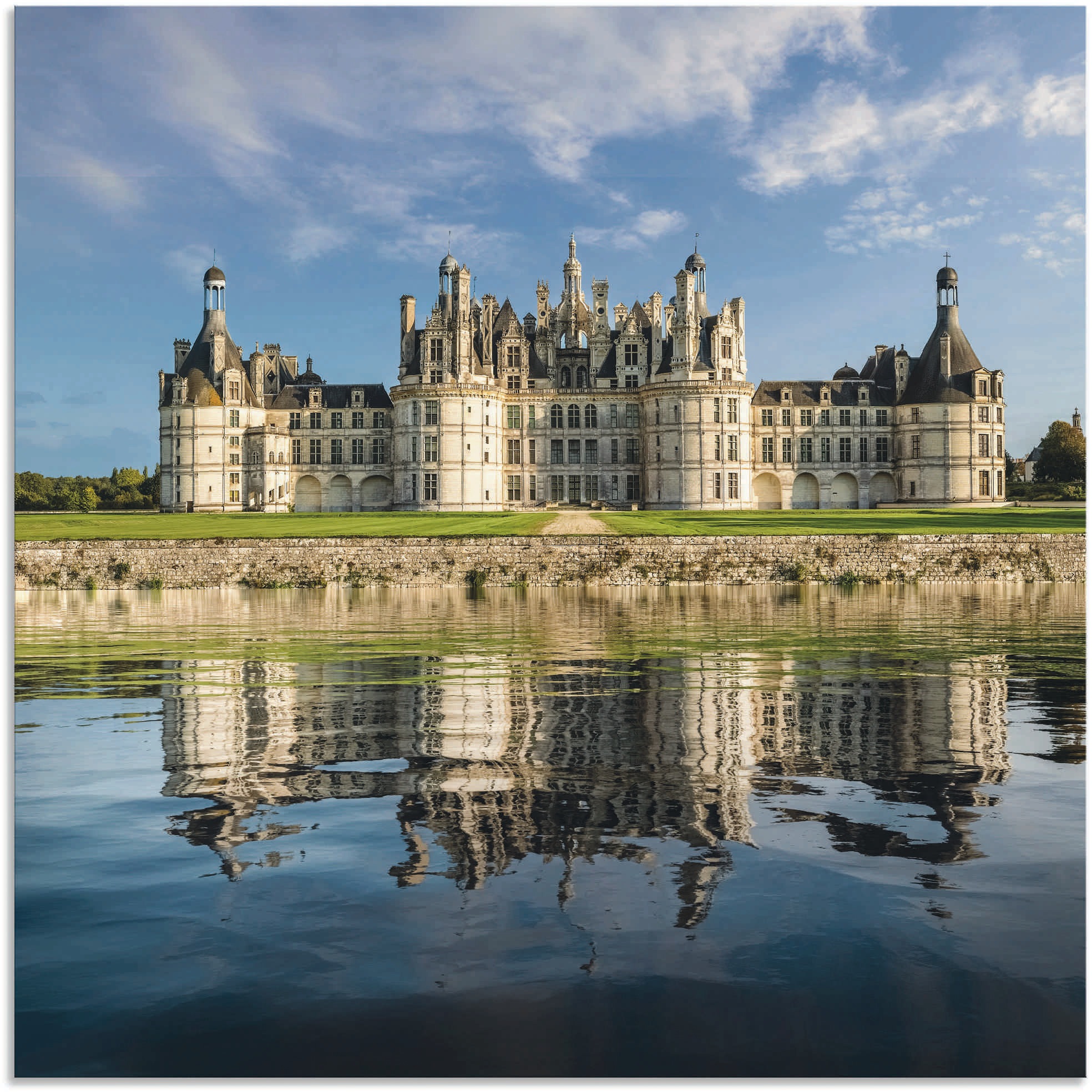Image of Artland Wandbild »Loire-Schloss Chateau Chambord«, Gebäude, (1 St.), in vielen Grössen & Produktarten - Alubild / Outdoorbild für den Aussenbereich, Leinwandbild, Poster, Wandaufkleber / Wandtattoo auch für Badezimmer geeignet bei Ackermann Versand Schwei
