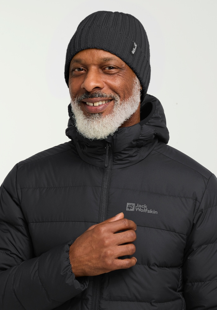 Jack Wolfskin Beanie »RIB KNIT BEANIE« Strickmütze, warm, winddicht