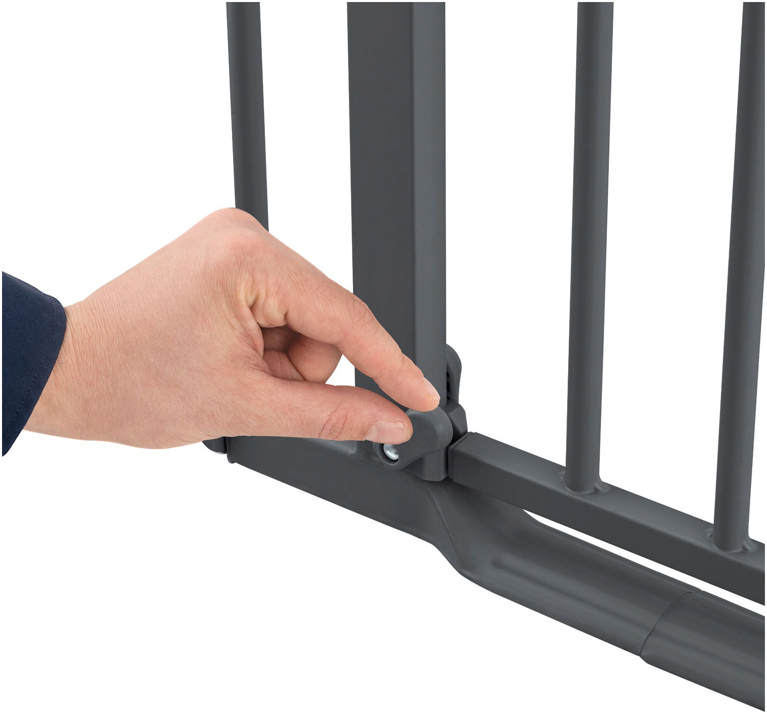 Hauck Türschutzgitter »Clear Step 2, Dark Grey« auch als Treppenschutzgitter verwendbar; 75-80 cm, flacher Durchgang