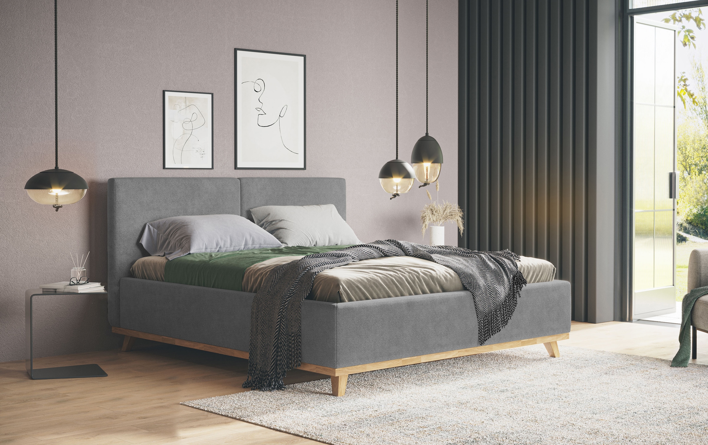 COTTA Lit rembourré »MILLI III wahlweise mit Bettkasten« disponible en tailles 160x200cm & 180x200cm
