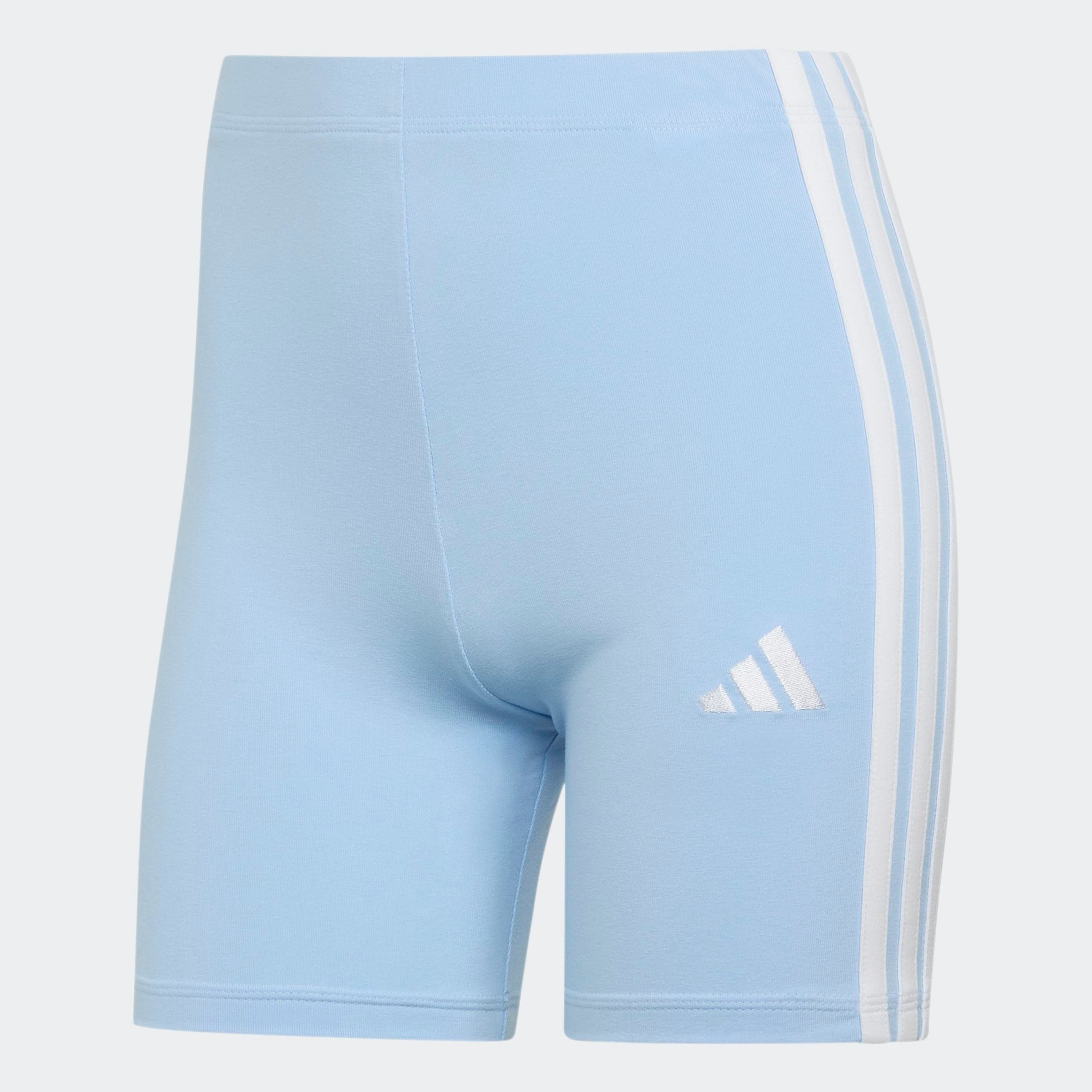 adidas Sportswear Caleçon d'entraînement »ESSENTIALS 3-STREIFEN HIGH WAISTED KURZE LEGGINGS«  kurze Leggings, mittelhoher Bund, flacher, elastischer Bund