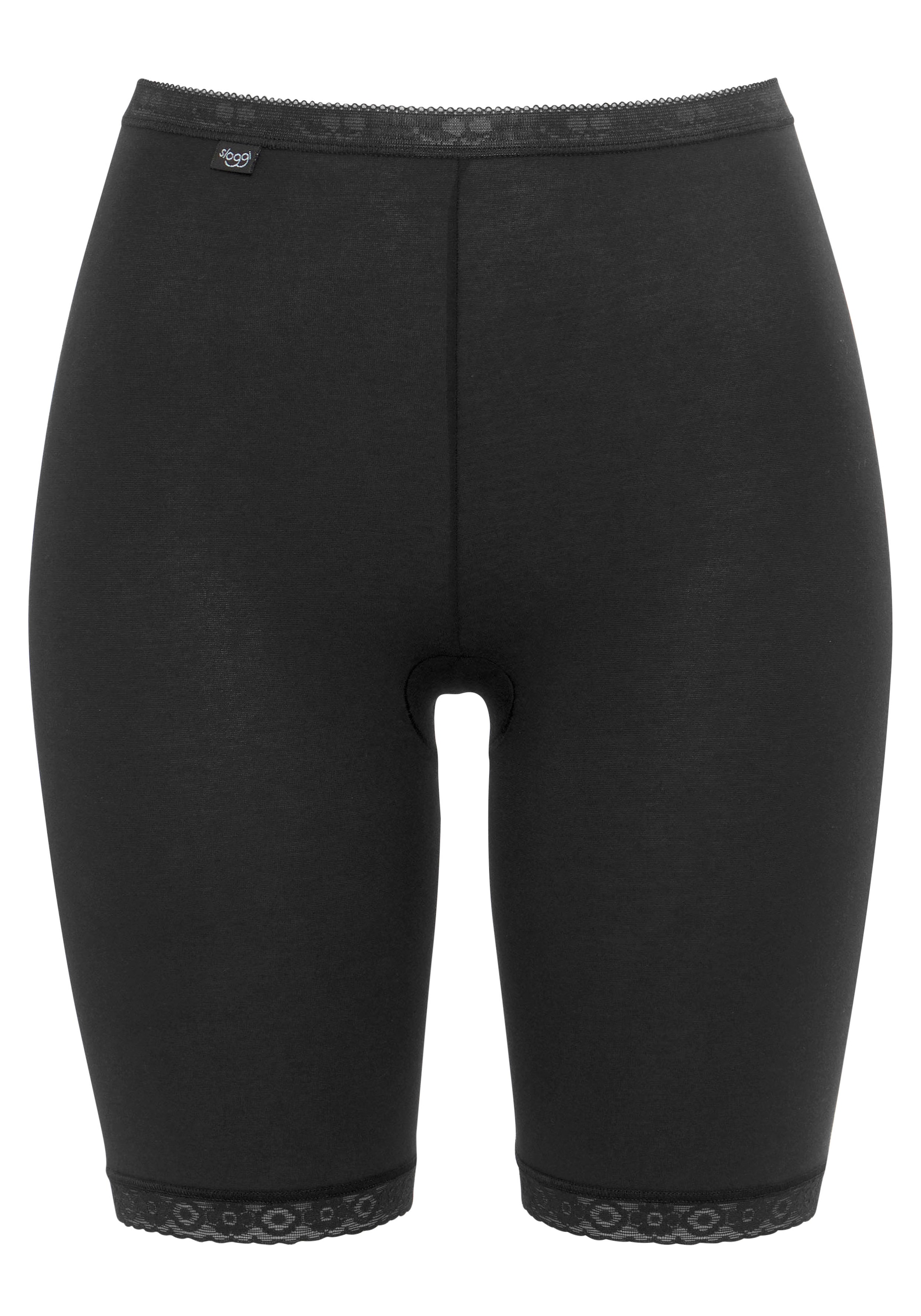 sloggi Lange Unterhose »Basic+ Long 2P«, (2er Pack), Long-Pants mit Spitzenbesatz