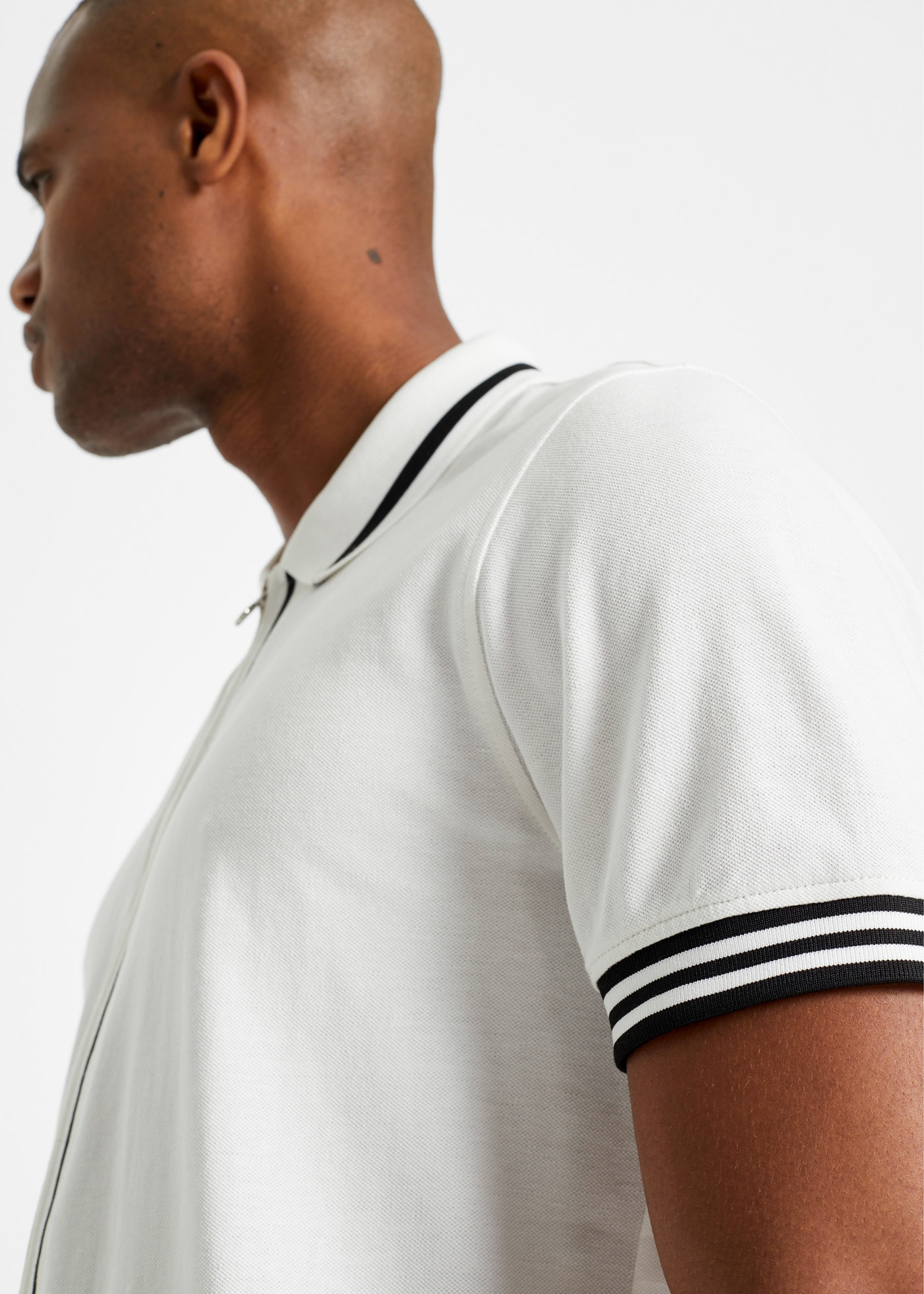 bonprix Poloshirt Kurzarm, mit Reissverschluss, aus reiner Baumwolle
