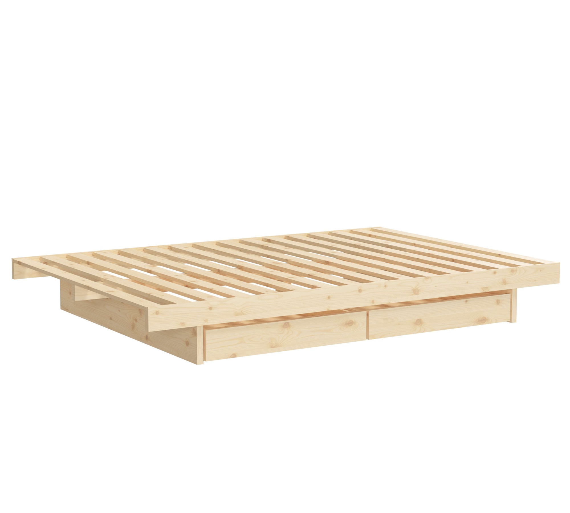 Karup Design Bettgestell "Kanso Bed, Stauraumbett, Bett mit oder ohne Schubladen" Bett mit/ohne Schubladen, inkl Lattenrost, FSCzertifiert