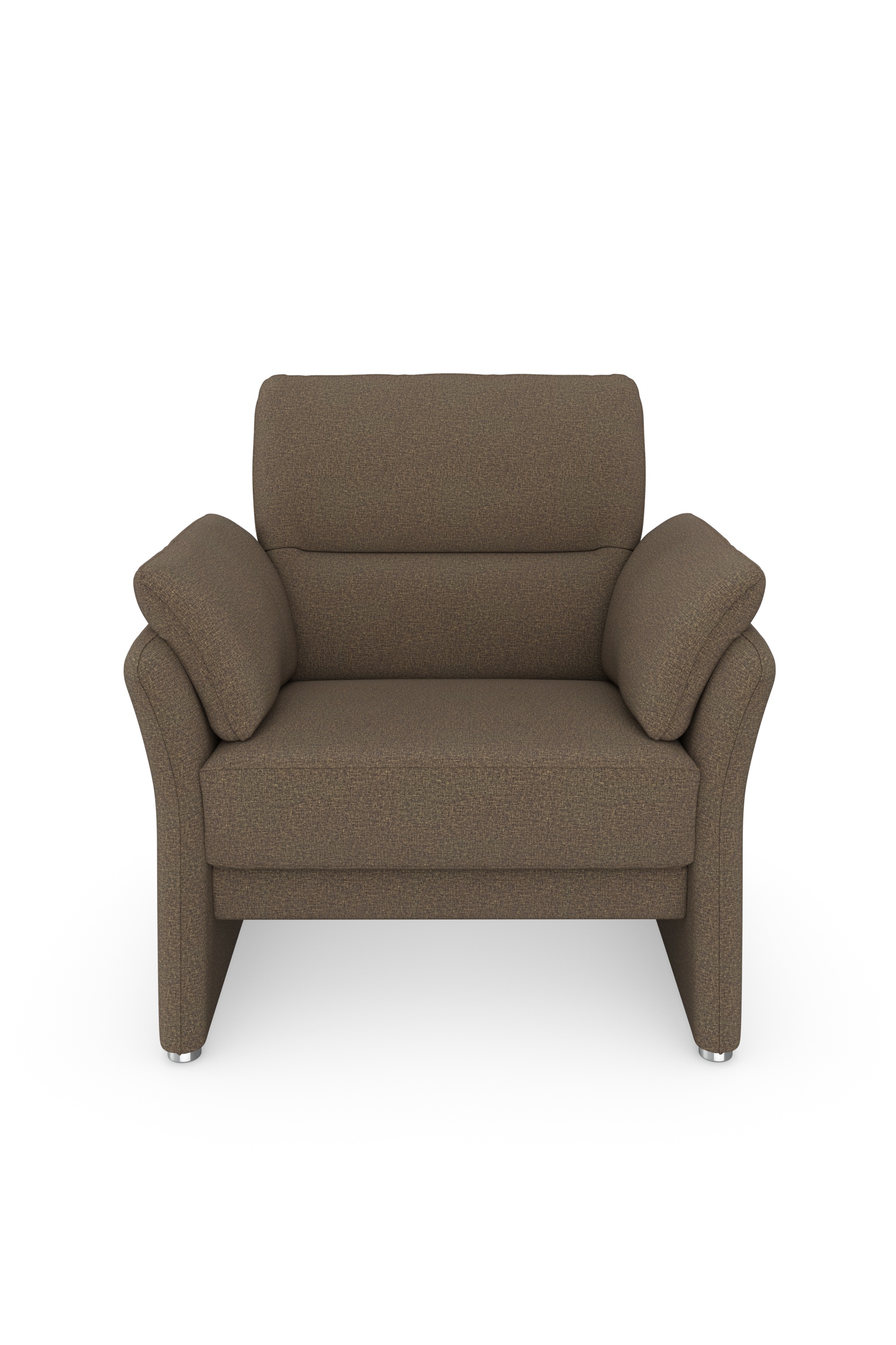 DOMO collection Sessel »Pina elegant und zeitloser Clubsessel, bequemer Cocktailsessel« Hoher Sitzkomfort, Feinstruktur, stone