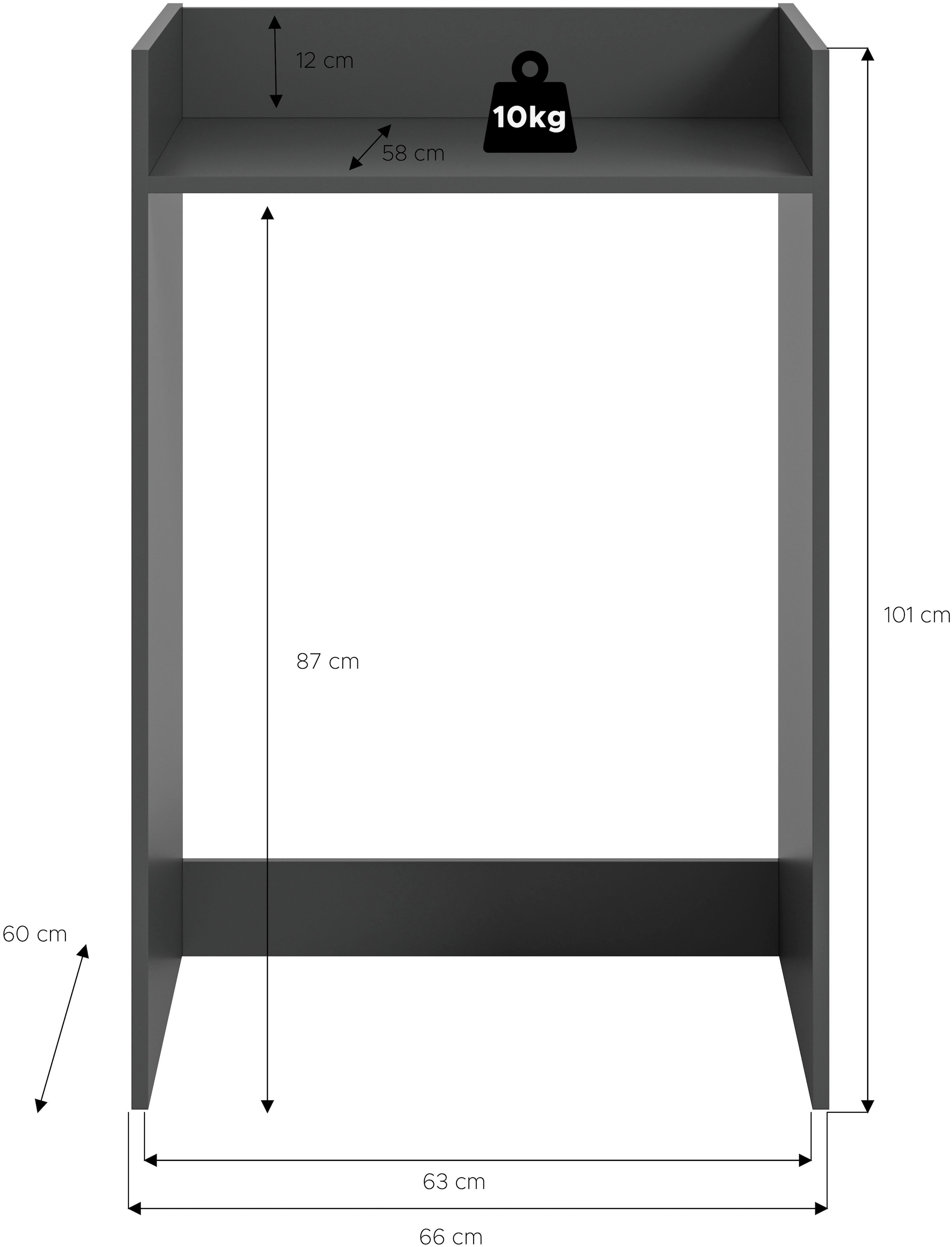 welltime Waschmaschinenumbauschrank »FALAS, TOPSELLER!, Breite 66 cm, mit grosser Ablagefläche« in verschiedenen Farben erhältlich, für Waschmaschine & Trockner, 1 Stk. tlg. Waschmaschine, Trockner, Waschmaschinenschrank, Umbauschrank, Wäsche