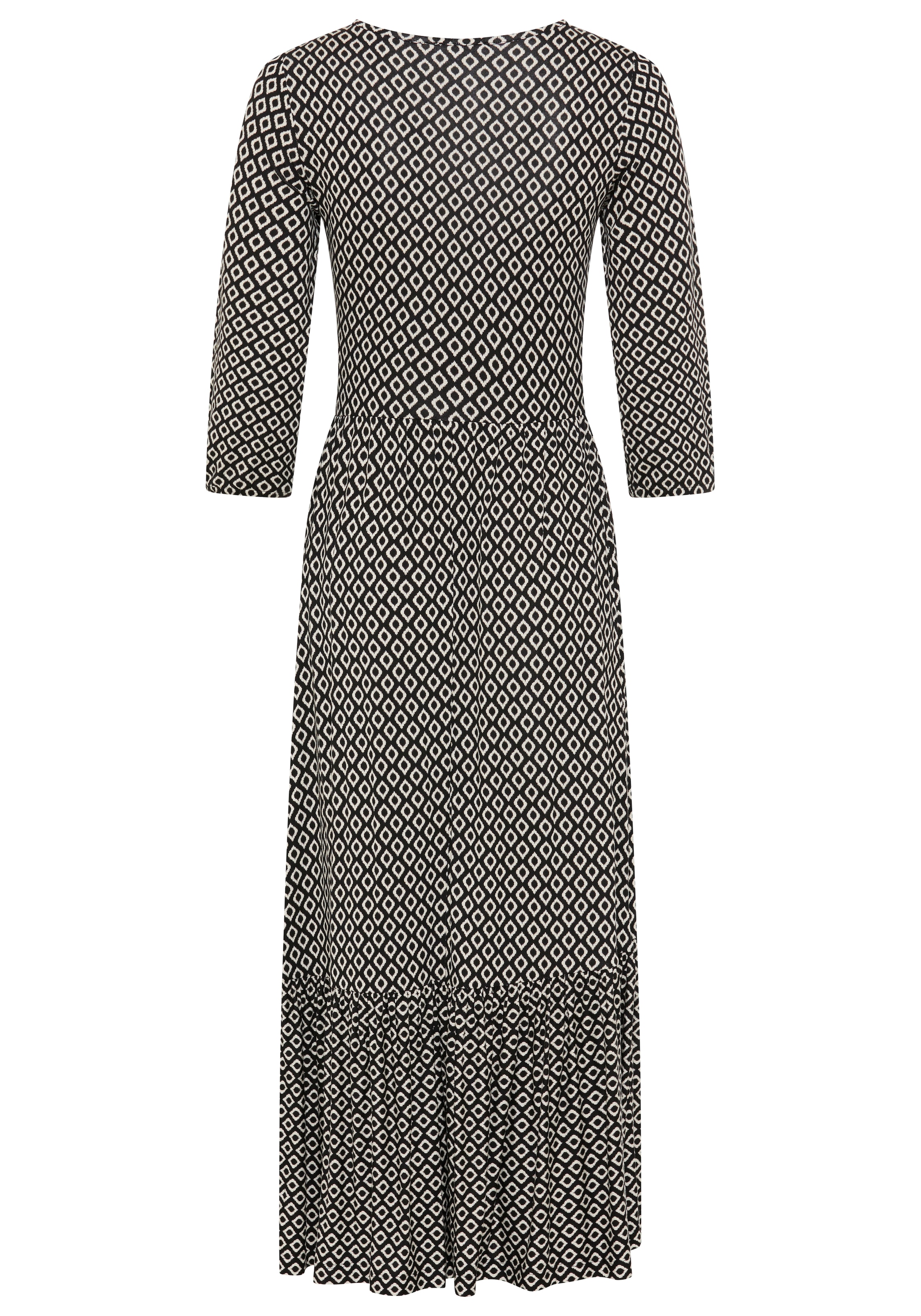 Tamaris Robe midi aus bequemem Jersey mit Schnürdetail